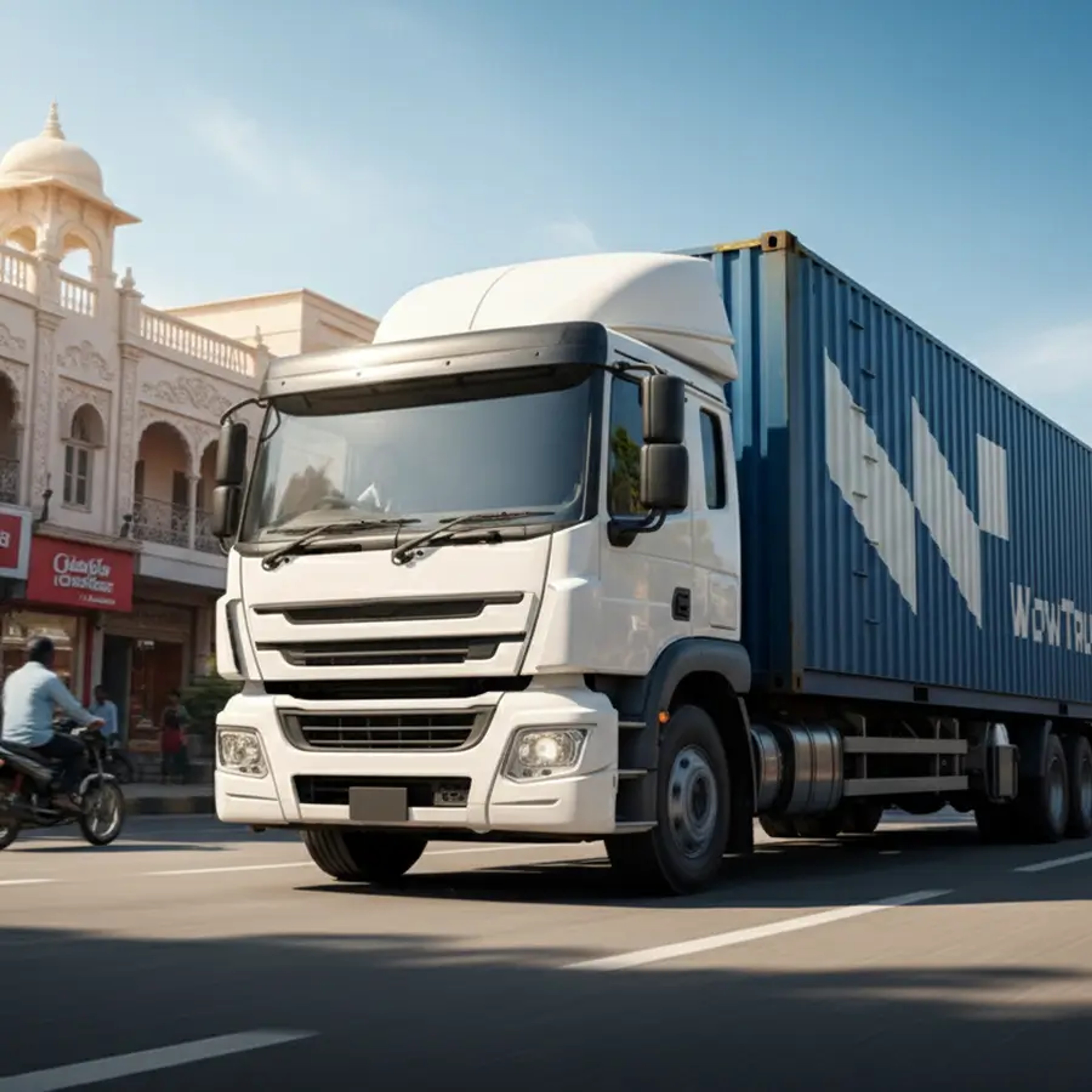 Road freight network connecting regions