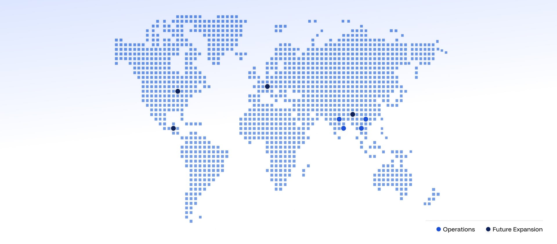 Global operations map