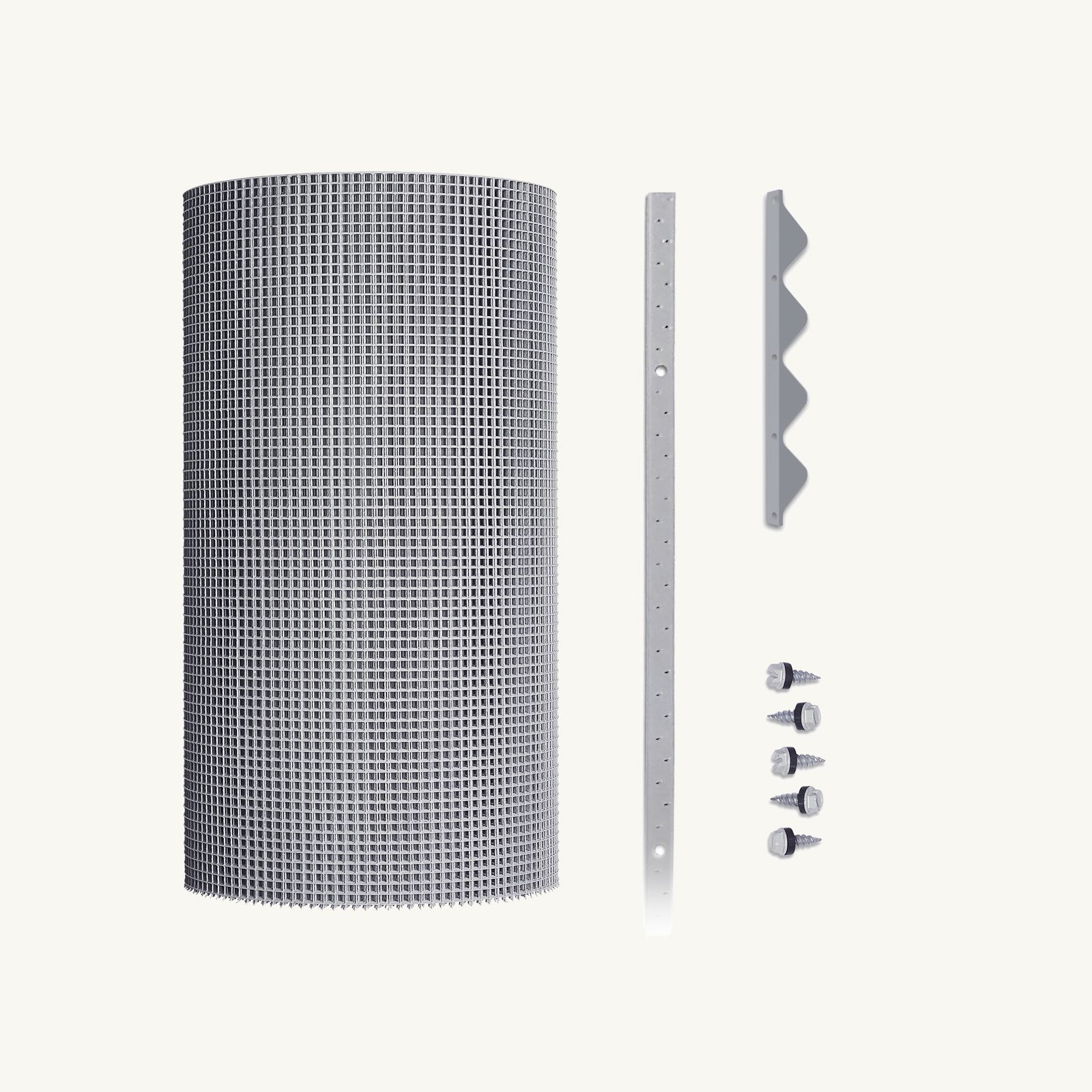 5.4mm Steel (Eaves Gutter Kit) Screw-Down Bullnose Profile, Screw-Down Multi-Lock Trim, 450mm - 1