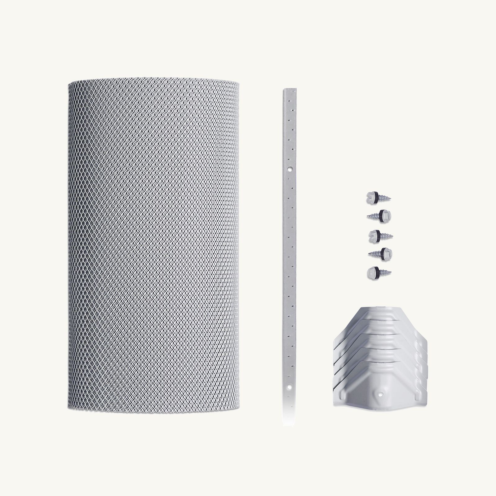 4mm Aluminium (Eaves Gutter Kit) Screw-Down Corrugated Saddles, Screw-Down Multi-Lock Trim, 250mm - 1