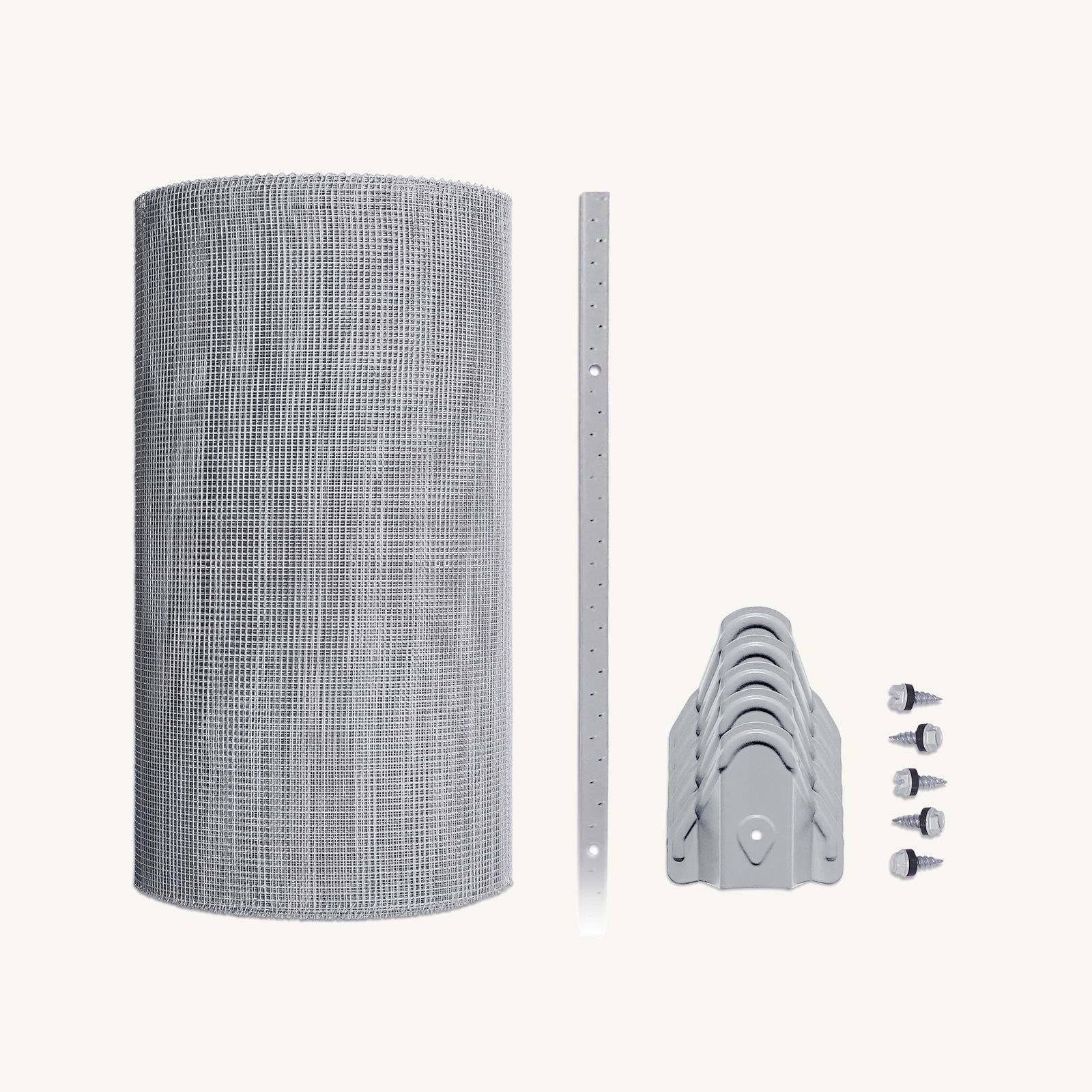 4mm Steel (Eaves Gutter Kit) Screw-Down Klip-Lok Saddles, Screw-Down Multi-Lock Trim, 450mm - 1