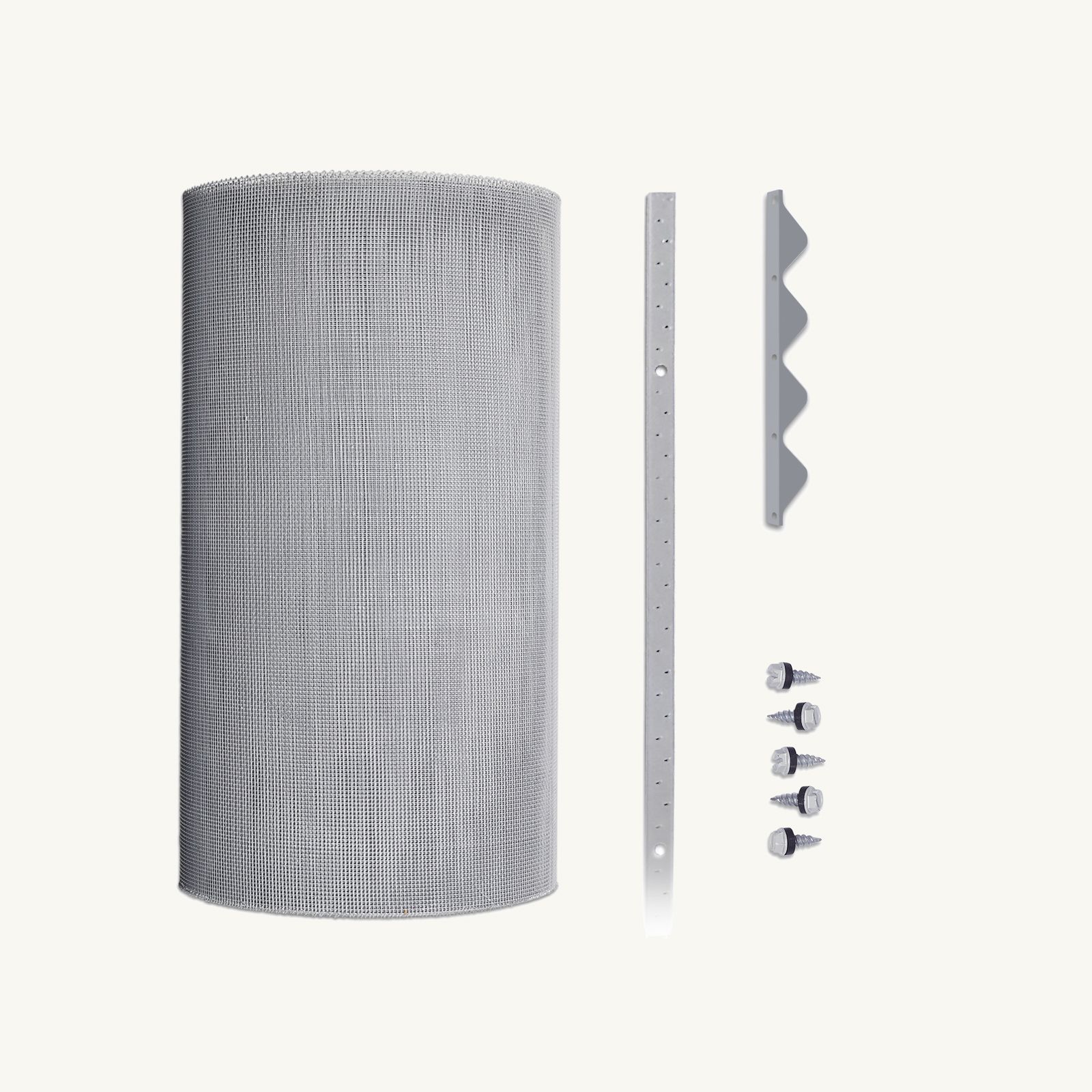 2mm Steel (Eaves Gutter Kit) Screw-Down Bullnose Profile, Screw-Down Multi-Lock Trim, 300mm - 1