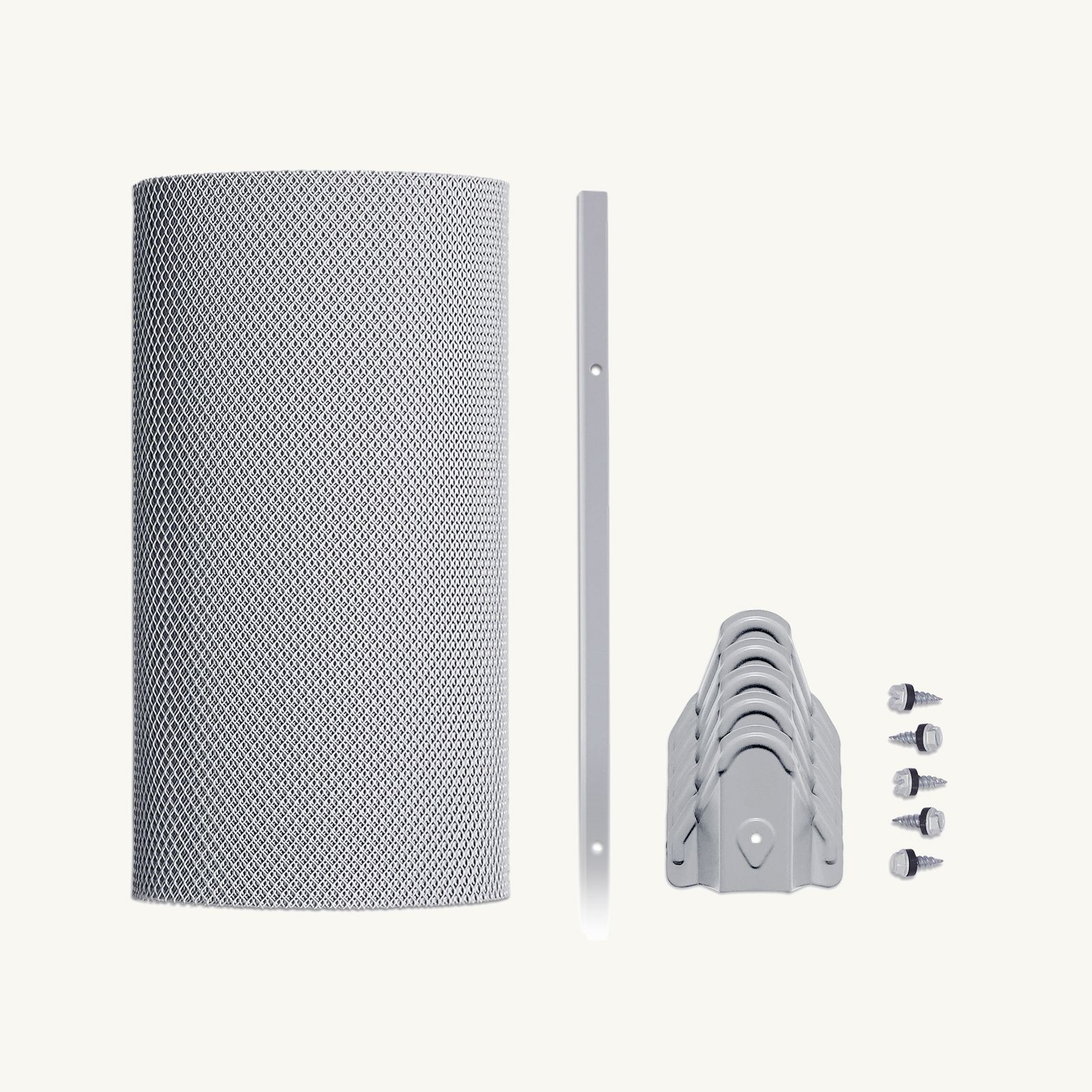 4mm Aluminium Ultra (Eaves Gutter Kit) Screw-Down Klip-Lok Saddles, Screw-Down Standard Gutter Trim, 500mm - 1