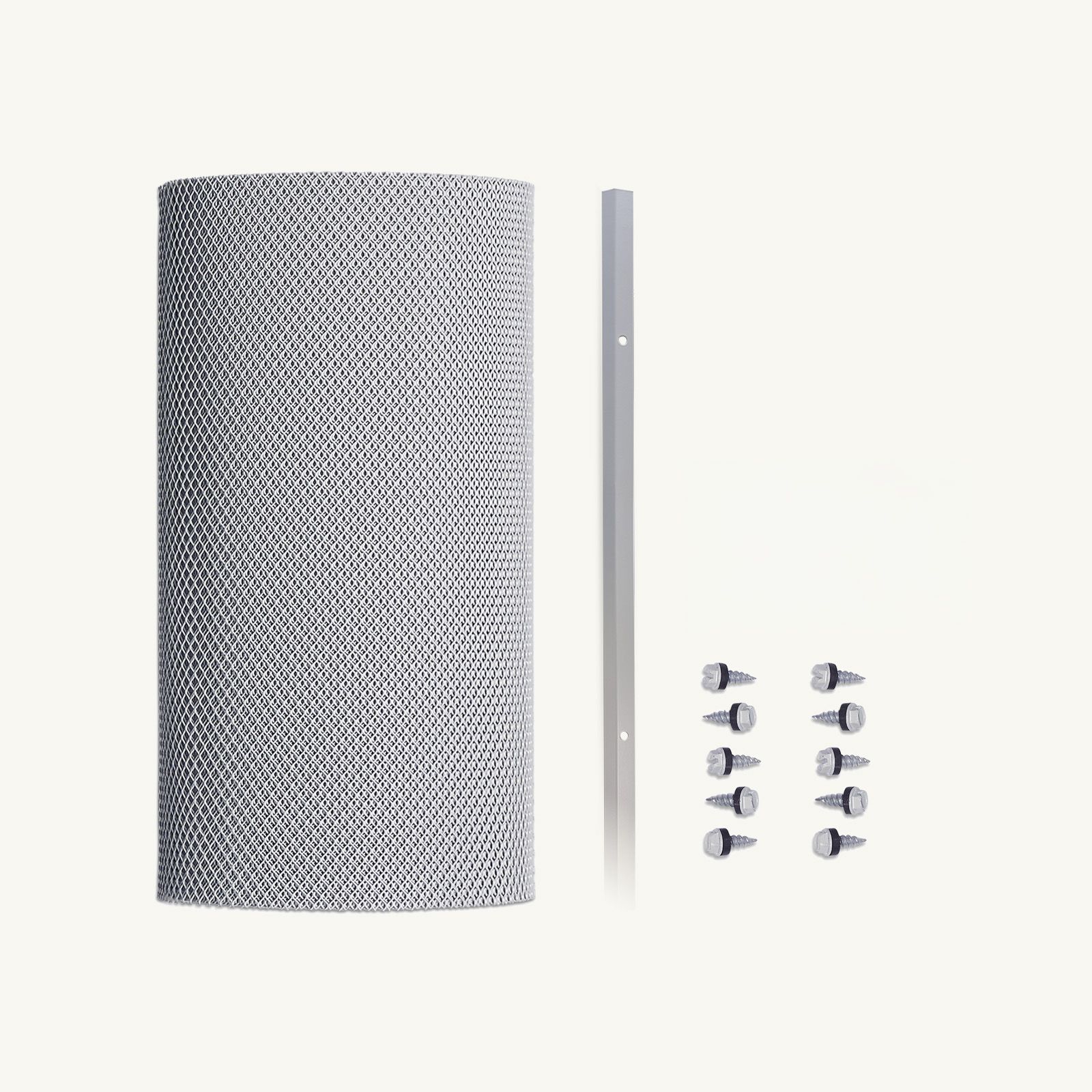 4mm Aluminium (Eaves Gutter Kit) Tile Roof, Screw-Down Flat Gutter Trim, 500mm - 1