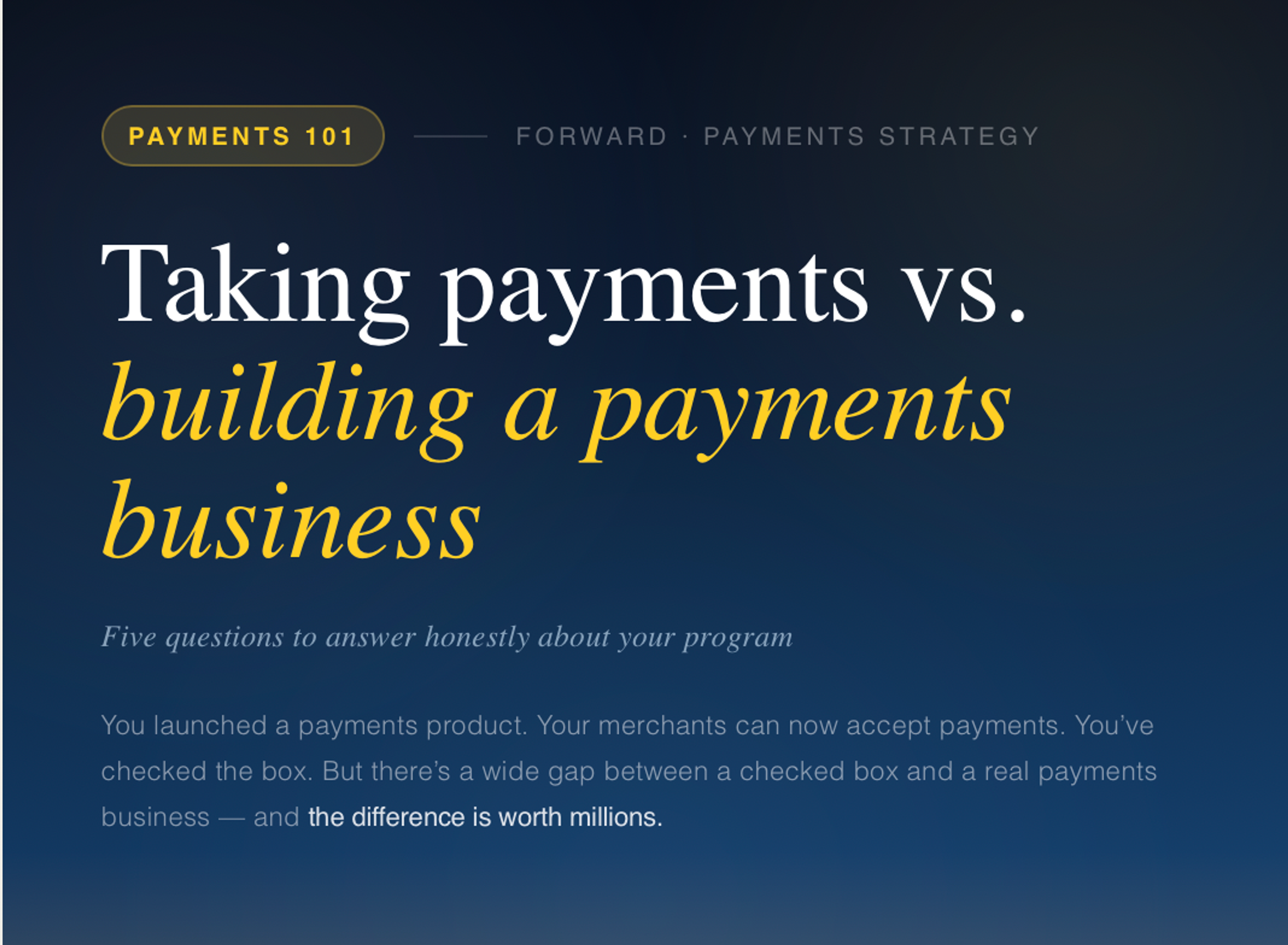 The Five Questions Every SaaS Platform Should Ask About Their Payments Program thumbnail