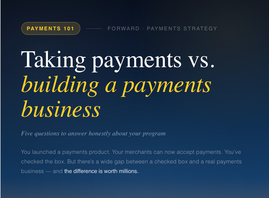 The Five Questions Every SaaS Platform Should Ask About Their Payments Program