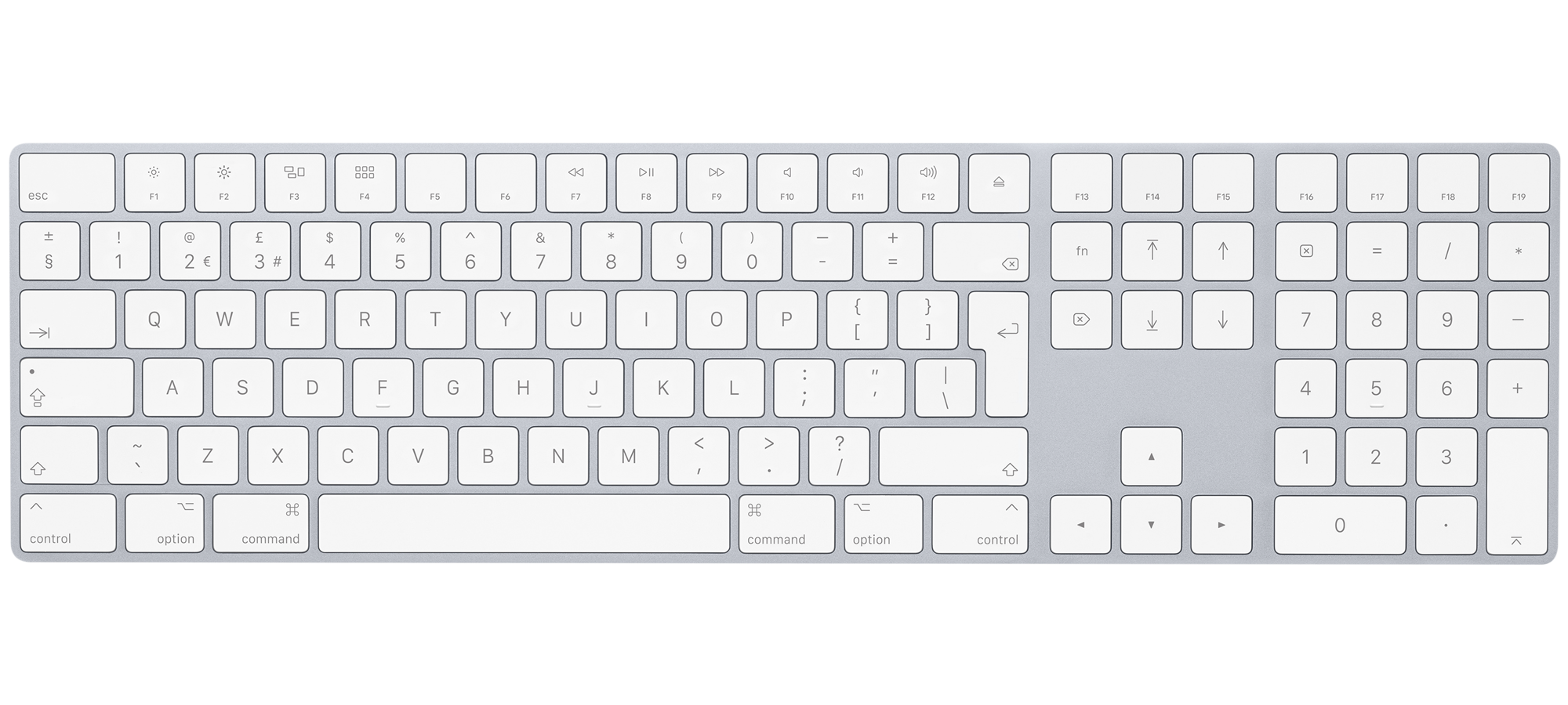 Et hvidt Mac keyboard
