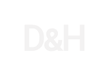 White D&H logo