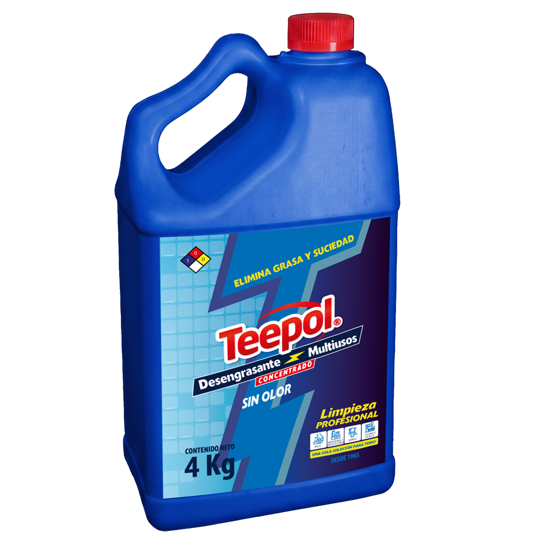 Teepol Detergente Líquido Industrial 4kg - Detergente desengrasante Líquido Industrial