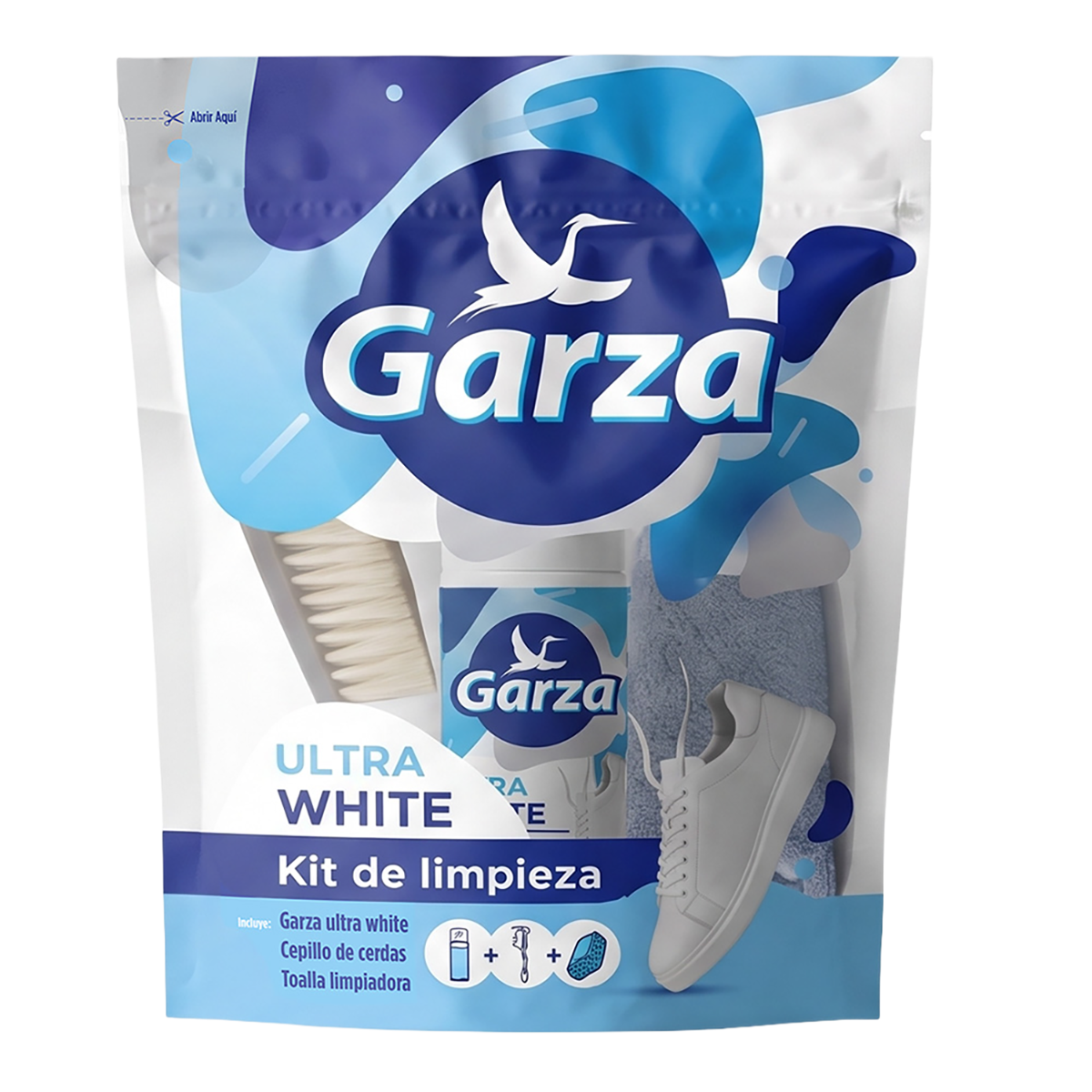 Garza Ultra White Kit de Limpieza - Kit de limpieza para zapatos blancos