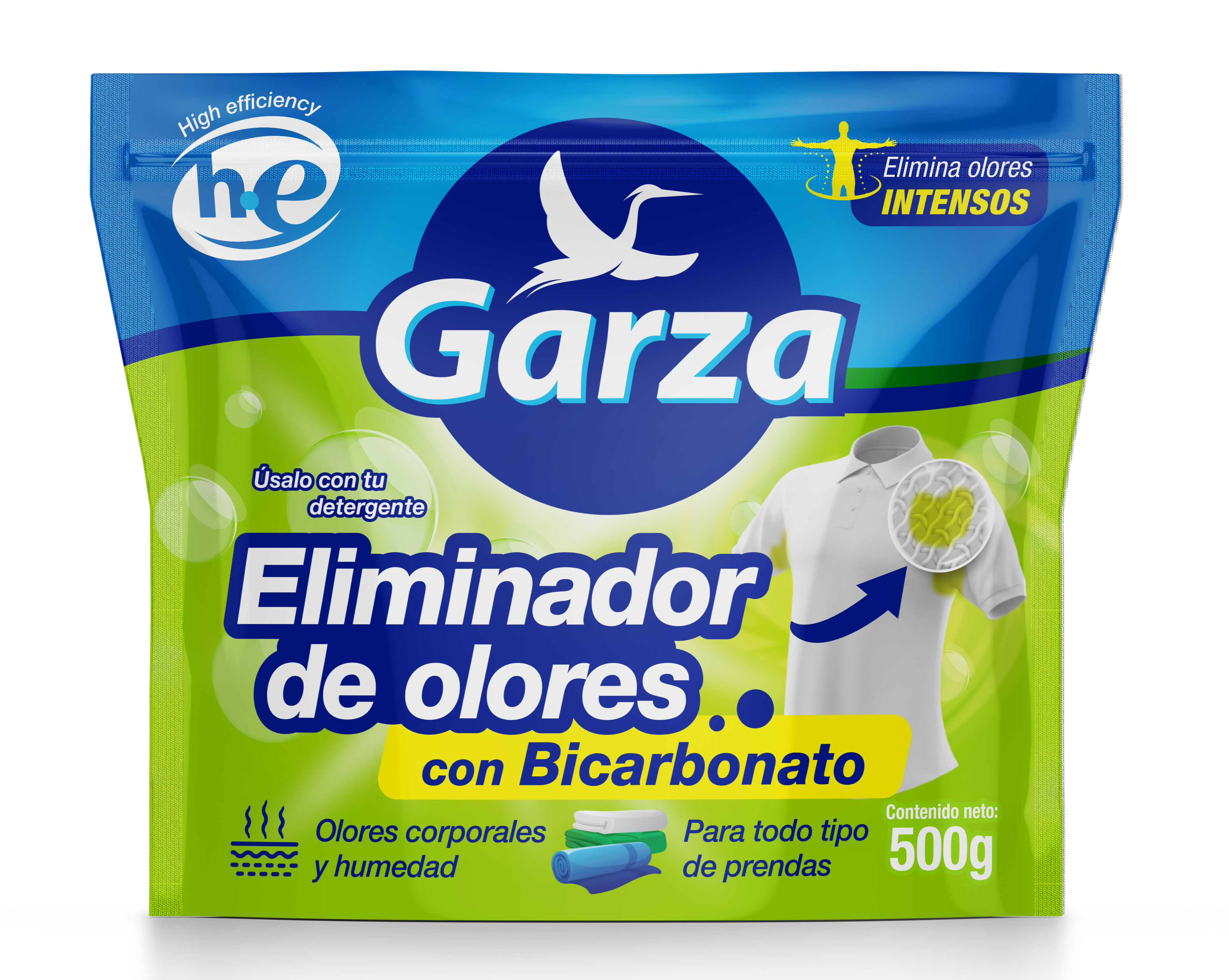 Garza Eliminador de Olores  - Eliminador de olores para ropa / aditivo en polvo