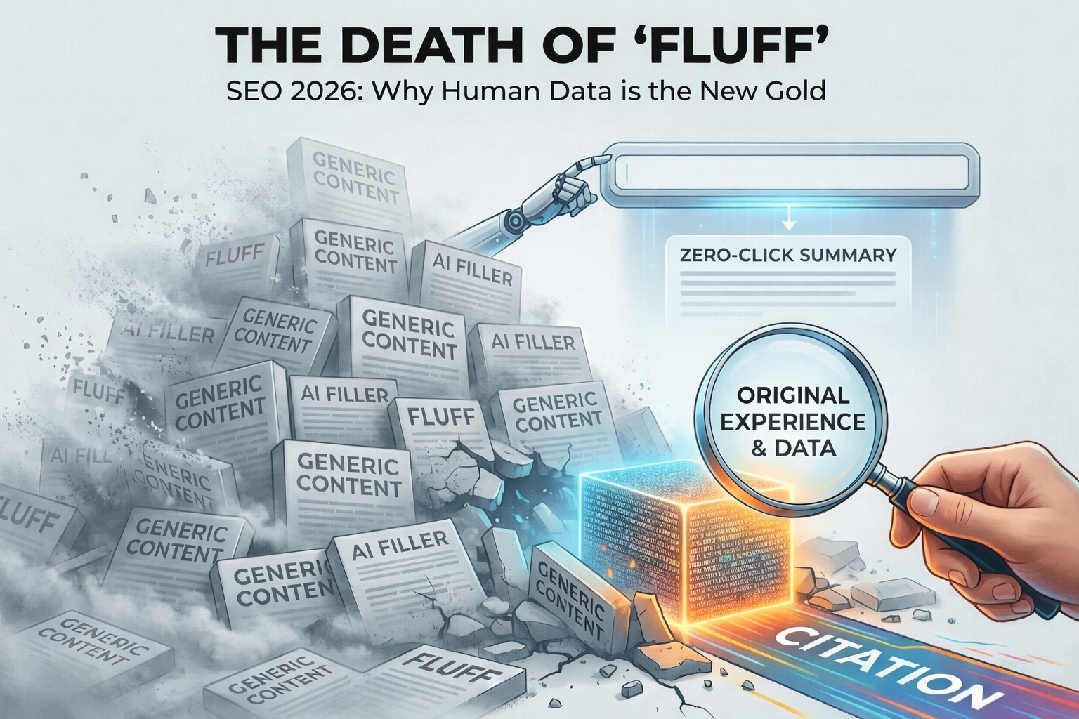 The Death of "Fluff": Why Generic Content Is Invisible in 2026