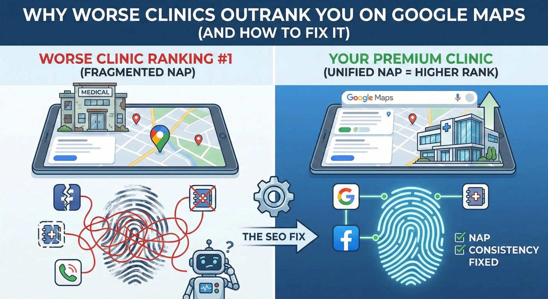 
                                                            Why Worse Clinics Outrank You on Google Maps (And Fix It)