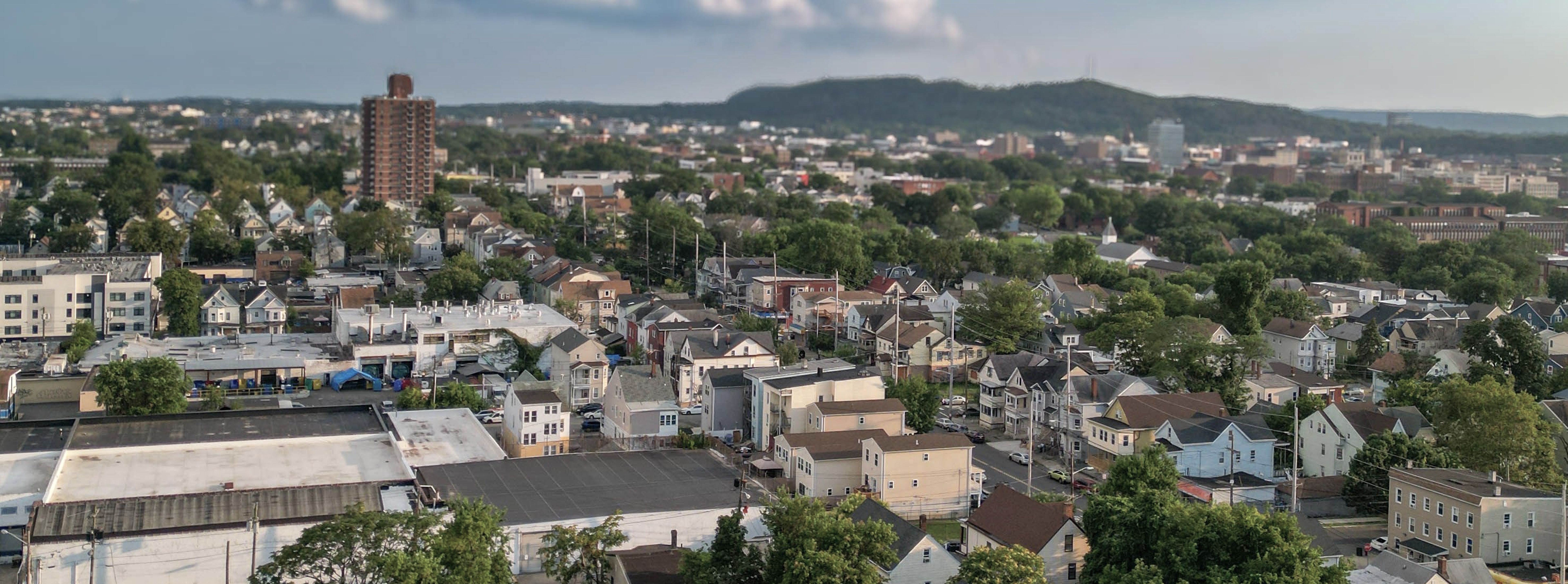 Aerial view of a New Jersey town