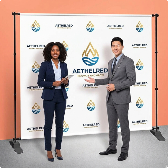 Step And Repeat  Fabric Banner With Stand Thumbnail 3