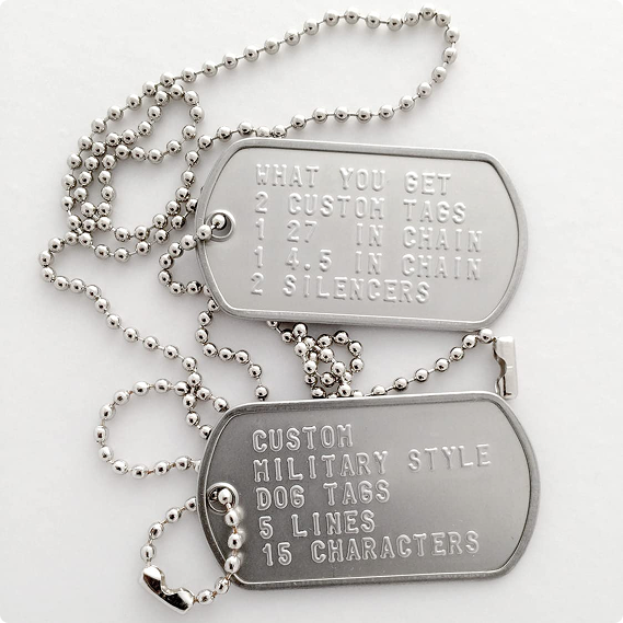 Dog Tag With Ball Chain