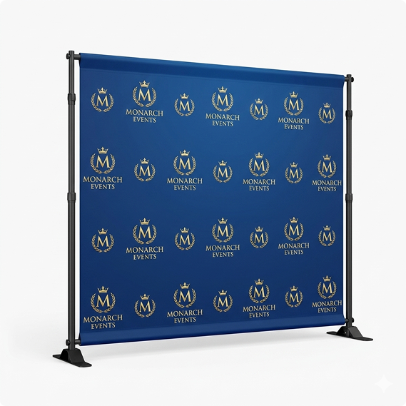 Step And Repeat  Fabric Banner With Stand
