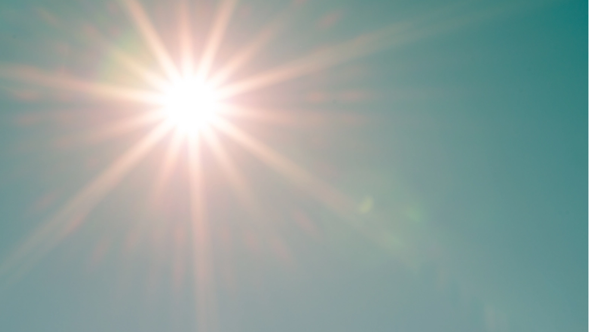 Photo of sunshine in a blue sky