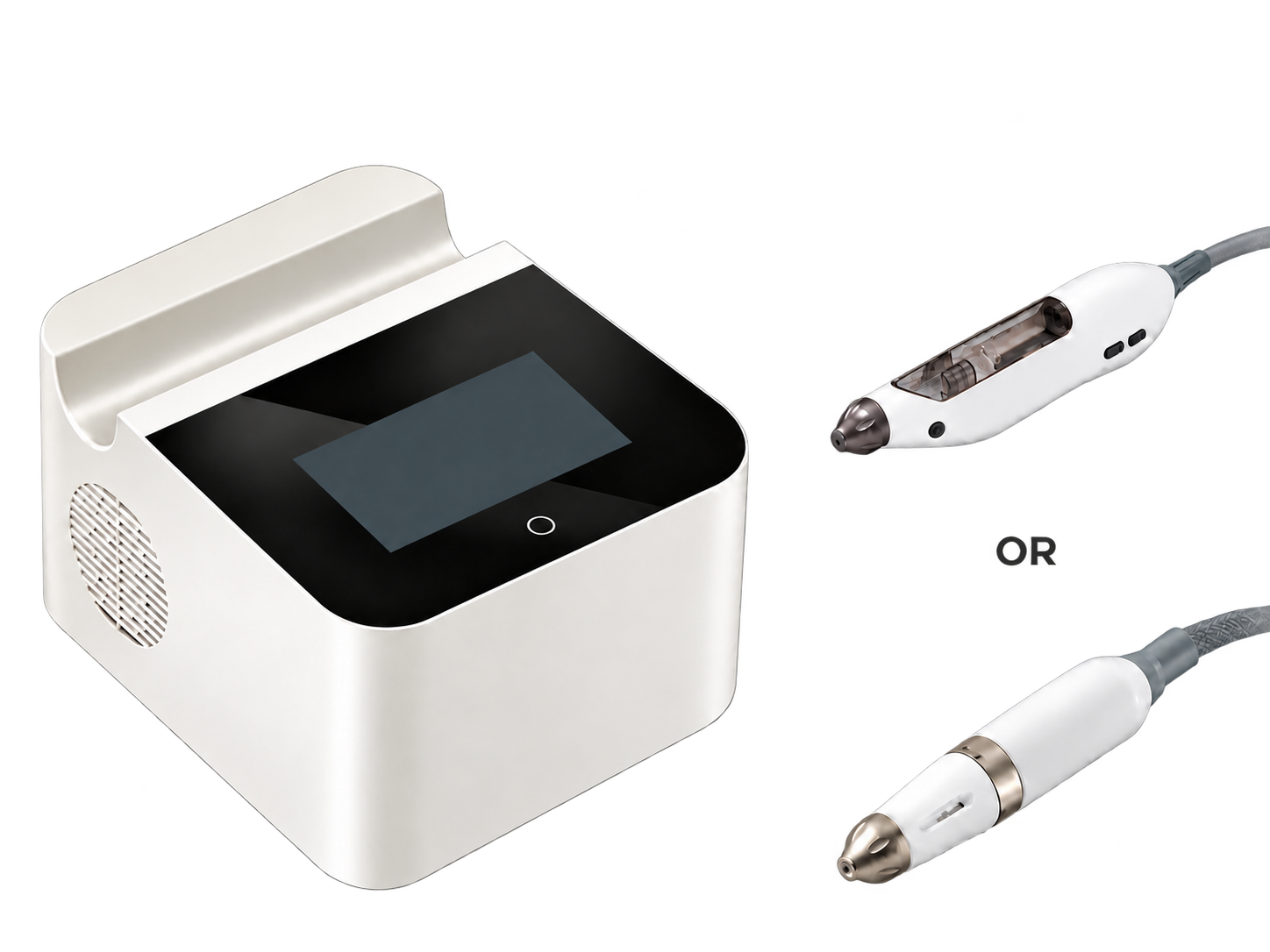 LX-FM-002 compact main unit with a choice between the 2.5 mL syringe applicator and 1.5 mL cartridge applicator
