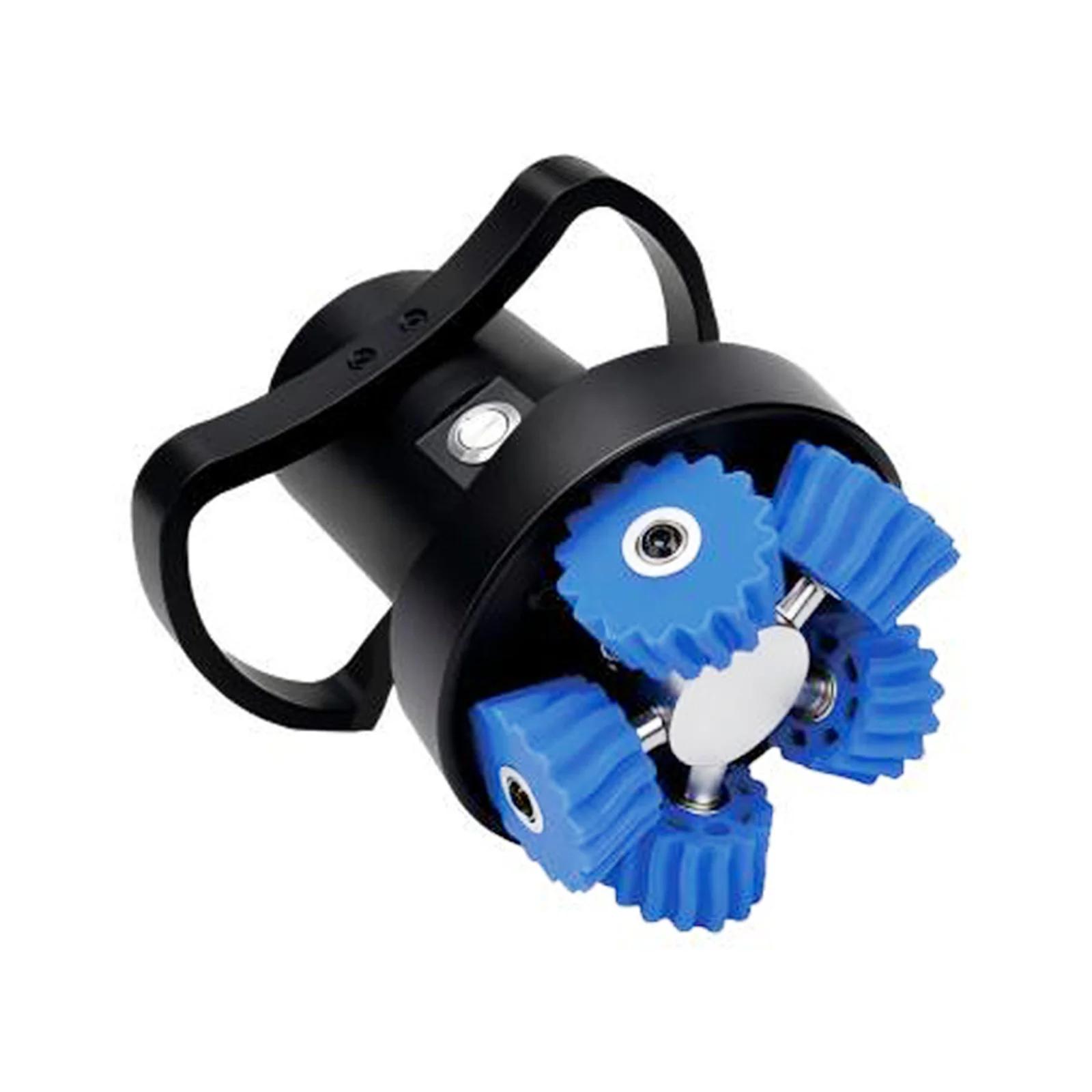 Large five-head LX-CB-007 mechanical-wave body handpiece with blue star-shaped rollers