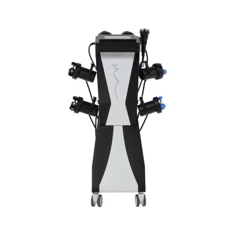 Black and white Luxient 7-handpiece mechanical wave body contouring machine with face and body handpieces