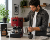 Gaggia RI9380/47 Classic Pro Espresso Machine,1.3liters, Cherry Red