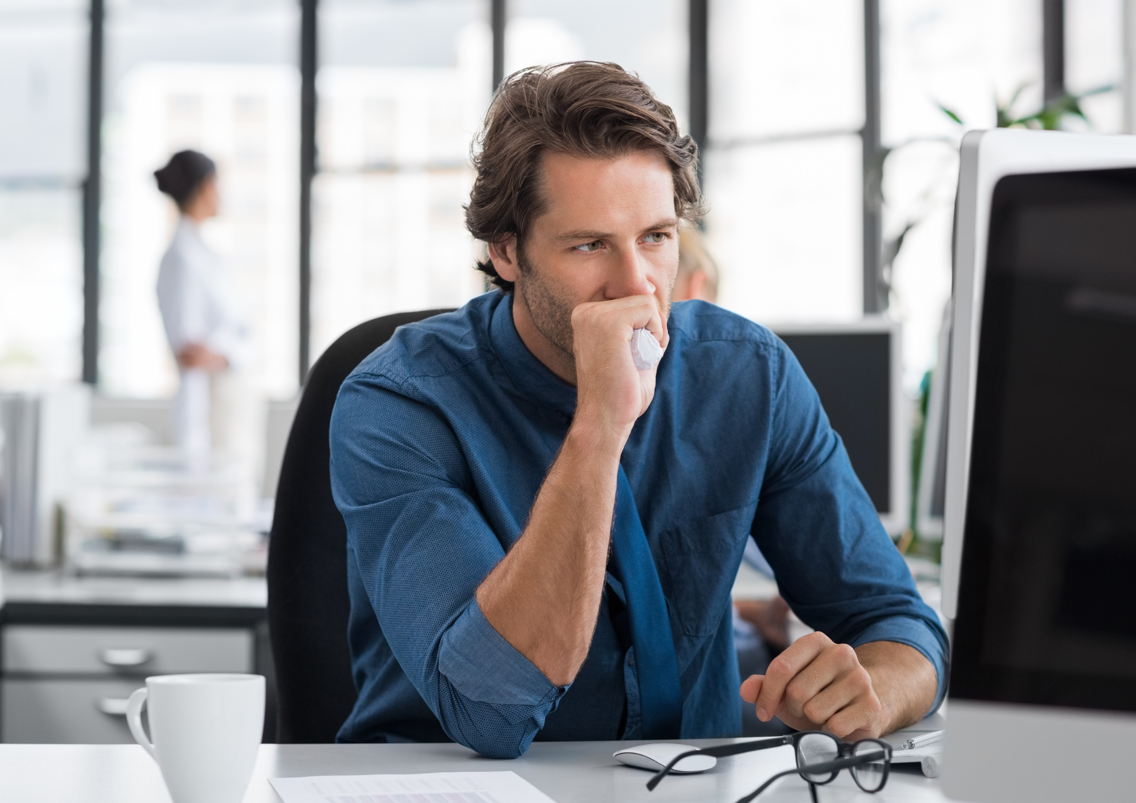 A man in a blue shirt looking intently at a computer with his hand to his mouth, in an office setting.​​​​‌﻿‍﻿​‍​‍‌‍﻿﻿‌﻿​‍‌‍‍‌‌‍‌﻿‌‍‍‌‌‍﻿‍​‍​‍​﻿‍‍​‍​‍‌﻿​﻿‌‍​‌‌‍﻿‍‌‍‍‌‌﻿‌​‌﻿‍‌​‍﻿‍‌‍‍‌‌‍﻿﻿​‍​‍​‍﻿​​‍​‍‌‍‍​‌﻿​‍‌‍‌‌‌‍‌‍​‍​‍​﻿‍‍​‍​‍‌‍‍​‌﻿‌​‌﻿‌​‌﻿​​‌﻿​﻿​﻿‍‍​‍﻿﻿​‍﻿﻿‌‍﻿‌‌‍​‌‌‍​﻿‌‍‍﻿‌‍​‌‌﻿‍‌​‍﻿‌‌‍‌﻿‌‍﻿﻿‌‍﻿﻿‌‍‌​‌﻿‌﻿‌‍‍‌‌‍﻿‍​‍﻿‍‌﻿​﻿‌‍​‌‌‍﻿‍‌‍‍‌‌﻿‌​‌﻿‍‌​‍﻿‍‌﻿​﻿‌﻿‌​‌﻿‌‌‌‍‌​‌‍‍‌‌‍﻿﻿​‍﻿﻿‌﻿​﻿‌﻿‌​‌﻿‌‌‌‍‌​‌‍‍‌‌‍﻿﻿​‍﻿﻿‌‍‍‌‌‍﻿‍‌﻿‌​‌‍‌‌‌‍﻿‍‌﻿‌​​‍﻿﻿‌‍‌‌‌‍‌​‌‍‍‌‌﻿‌​​‍﻿﻿‌‍﻿‌‌‍﻿﻿‌‍‌​‌‍‌‌​﻿﻿‌‌﻿​​‌﻿​‍‌‍‌‌‌﻿​﻿‌‍‌‌‌‍﻿‍‌﻿‌​‌‍​‌‌﻿‌​‌‍‍‌‌‍﻿﻿‌‍﻿‍​﻿‍﻿‌‍‍‌‌‍‌​​﻿﻿‌‌‍​‍​﻿‌‍​﻿​​‌‍​‌‌‍​‍​﻿‌‌‌‍​‍‌‍‌‍​‍﻿‌​﻿‍​​﻿​​‌‍‌‍‌‍​‍​‍﻿‌​﻿‌​​﻿​​​﻿‌﻿​﻿‌﻿​‍﻿‌‌‍​‌​﻿‌﻿‌‍‌‍​﻿‌‌​‍﻿‌​﻿​‌​﻿​‌​﻿‌‍‌‍‌‍​﻿‌‌​﻿​​‌‍​‌‌‍​‌​﻿‌‌​﻿​​​﻿​﻿​﻿‍​​﻿‍﻿‌﻿‌​‌﻿‍‌‌﻿​​‌‍‌‌​﻿﻿‌‌﻿​​‌‍﻿﻿‌﻿​﻿‌﻿‌​​﻿‍﻿‌﻿​​‌‍​‌‌﻿‌​‌‍‍​​﻿﻿‌‌‍‍‌‌‍﻿‌‌‍​‌‌‍‌﻿‌‍‌‌​‍﻿‍‌‍​‌‌‍﻿​‌﻿‌​​﻿﻿﻿‌‍​‍‌‍​‌‌﻿​﻿‌‍‌‌‌‌‌‌‌﻿​‍‌‍﻿​​﻿﻿‌‌‍‍​‌﻿‌​‌﻿‌​‌﻿​​‌﻿​﻿​‍‌‌​﻿​﻿‌​​‌​‍‌‌​﻿​‍‌​‌‍​‍‌‌​﻿​‍‌​‌‍‌‍﻿‌‌‍​‌‌‍​﻿‌‍‍﻿‌‍​‌‌﻿‍‌​‍﻿‌‌‍‌﻿‌‍﻿﻿‌‍﻿﻿‌‍‌​‌﻿‌﻿‌‍‍‌‌‍﻿‍​‍﻿‍‌﻿​﻿‌‍​‌‌‍﻿‍‌‍‍‌‌﻿‌​‌﻿‍‌​‍﻿‍‌﻿​﻿‌﻿‌​‌﻿‌‌‌‍‌​‌‍‍‌‌‍﻿﻿​‍‌‌​﻿​‍‌​‌‍‌﻿​﻿‌﻿‌​‌﻿‌‌‌‍‌​‌‍‍‌‌‍﻿﻿​‍‌‍‌‍‍‌‌‍‌​​﻿﻿‌‌‍​‍​﻿‌‍​﻿​​‌‍​‌‌‍​‍​﻿‌‌‌‍​‍‌‍‌‍​‍﻿‌​﻿‍​​﻿​​‌‍‌‍‌‍​‍​‍﻿‌​﻿‌​​﻿​​​﻿‌﻿​﻿‌﻿​‍﻿‌‌‍​‌​﻿‌﻿‌‍‌‍​﻿‌‌​‍﻿‌​﻿​‌​﻿​‌​﻿‌‍‌‍‌‍​﻿‌‌​﻿​​‌‍​‌‌‍​‌​﻿‌‌​﻿​​​﻿​﻿​﻿‍​​‍‌‍‌﻿‌​‌﻿‍‌‌﻿​​‌‍‌‌​﻿﻿‌‌﻿​​‌‍﻿﻿‌﻿​﻿‌﻿‌​​‍‌‍‌﻿​​‌‍​‌‌﻿‌​‌‍‍​​﻿﻿‌‌‍‍‌‌‍﻿‌‌‍​‌‌‍‌﻿‌‍‌‌​‍﻿‍‌‍​‌‌‍﻿​‌﻿‌​​‍‌‍‌﻿​​‌‍‌‌‌﻿​‍‌﻿​﻿‌﻿​​‌‍‌‌‌‍​﻿‌﻿‌​‌‍‍‌‌﻿‌‍‌‍‌‌​﻿﻿‌‌﻿​​‌﻿‌‌‌‍​‍‌‍﻿​‌‍‍‌‌﻿​﻿‌‍‍​‌‍‌‌‌‍‌​​‍​‍‌﻿﻿‌