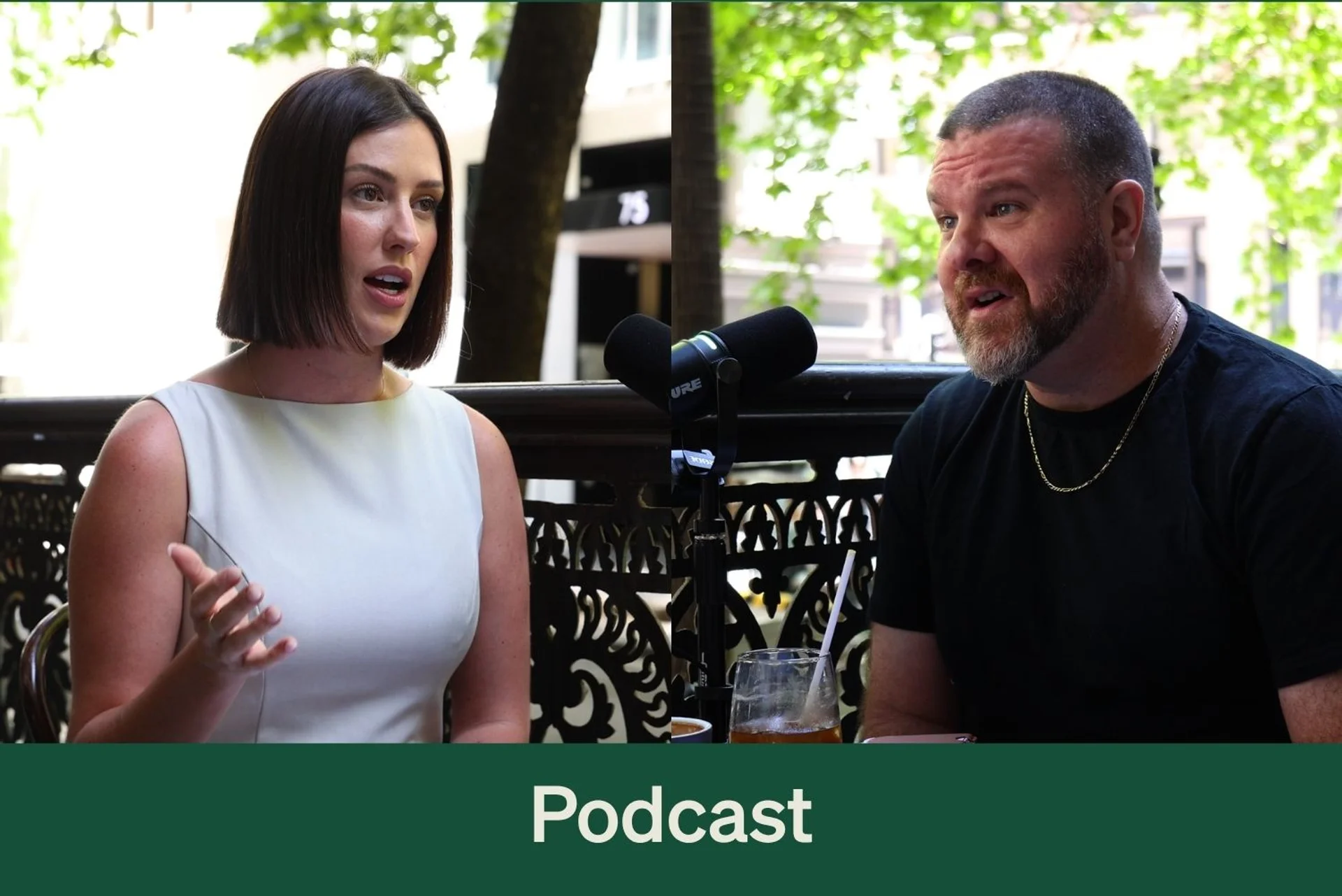 Two people, a woman and a man, speak into microphones with text overlay: "What a Director Penalty Notice actually means for business owners".