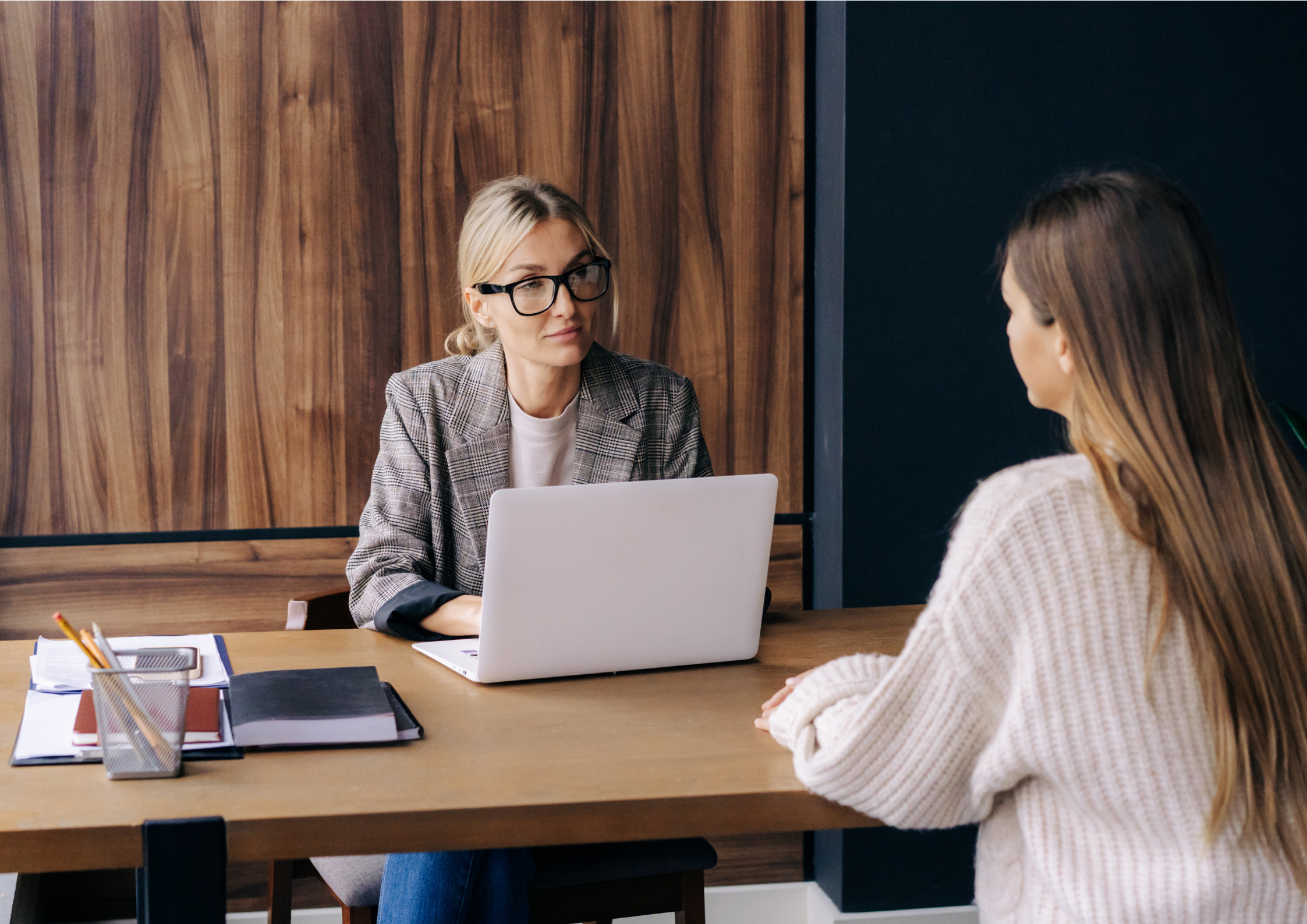A woman with glasses at a desk with a laptop, interviewing another woman.​​​​‌﻿‍﻿​‍​‍‌‍﻿﻿‌﻿​‍‌‍‍‌‌‍‌﻿‌‍‍‌‌‍﻿‍​‍​‍​﻿‍‍​‍​‍‌﻿​﻿‌‍​‌‌‍﻿‍‌‍‍‌‌﻿‌​‌﻿‍‌​‍﻿‍‌‍‍‌‌‍﻿﻿​‍​‍​‍﻿​​‍​‍‌‍‍​‌﻿​‍‌‍‌‌‌‍‌‍​‍​‍​﻿‍‍​‍​‍‌‍‍​‌﻿‌​‌﻿‌​‌﻿​​‌﻿​﻿​﻿‍‍​‍﻿﻿​‍﻿﻿‌‍﻿‌‌‍​‌‌‍​﻿‌‍‍﻿‌‍​‌‌﻿‍‌​‍﻿‌‌‍‌﻿‌‍﻿﻿‌‍﻿﻿‌‍‌​‌﻿‌﻿‌‍‍‌‌‍﻿‍​‍﻿‍‌﻿​﻿‌‍​‌‌‍﻿‍‌‍‍‌‌﻿‌​‌﻿‍‌​‍﻿‍‌﻿​﻿‌﻿‌​‌﻿‌‌‌‍‌​‌‍‍‌‌‍﻿﻿​‍﻿﻿‌﻿​﻿‌﻿‌​‌﻿‌‌‌‍‌​‌‍‍‌‌‍﻿﻿​‍﻿﻿‌‍‍‌‌‍﻿‍‌﻿‌​‌‍‌‌‌‍﻿‍‌﻿‌​​‍﻿﻿‌‍‌‌‌‍‌​‌‍‍‌‌﻿‌​​‍﻿﻿‌‍﻿‌‌‍﻿﻿‌‍‌​‌‍‌‌​﻿﻿‌‌﻿​​‌﻿​‍‌‍‌‌‌﻿​﻿‌‍‌‌‌‍﻿‍‌﻿‌​‌‍​‌‌﻿‌​‌‍‍‌‌‍﻿﻿‌‍﻿‍​﻿‍﻿‌‍‍‌‌‍‌​​﻿﻿‌​﻿‌﻿‌‍‌‌​﻿‌‍‌‍‌‍‌‍‌‌‌‍‌‍​﻿‍​​﻿‌﻿​‍﻿‌​﻿‍​‌‍​‍​﻿‍​​﻿‌​​‍﻿‌​﻿‌​​﻿​​​﻿​‍‌‍‌‌​‍﻿‌​﻿‍​‌‍​﻿‌‍‌‍‌‍‌​​‍﻿‌​﻿‌​‌‍‌‍​﻿‍​​﻿‍‌‌‍‌‌​﻿​​‌‍‌‌‌‍​‌​﻿​‌‌‍‌‌​﻿‍​‌‍​﻿​﻿‍﻿‌﻿‌​‌﻿‍‌‌﻿​​‌‍‌‌​﻿﻿‌‌﻿​​‌‍﻿﻿‌﻿​﻿‌﻿‌​​﻿‍﻿‌﻿​​‌‍​‌‌﻿‌​‌‍‍​​﻿﻿‌‌‍‍‌‌‍﻿‌‌‍​‌‌‍‌﻿‌‍‌‌​‍﻿‍‌‍​‌‌‍﻿​‌﻿‌​​﻿﻿﻿‌‍​‍‌‍​‌‌﻿​﻿‌‍‌‌‌‌‌‌‌﻿​‍‌‍﻿​​﻿﻿‌‌‍‍​‌﻿‌​‌﻿‌​‌﻿​​‌﻿​﻿​‍‌‌​﻿​﻿‌​​‌​‍‌‌​﻿​‍‌​‌‍​‍‌‌​﻿​‍‌​‌‍‌‍﻿‌‌‍​‌‌‍​﻿‌‍‍﻿‌‍​‌‌﻿‍‌​‍﻿‌‌‍‌﻿‌‍﻿﻿‌‍﻿﻿‌‍‌​‌﻿‌﻿‌‍‍‌‌‍﻿‍​‍﻿‍‌﻿​﻿‌‍​‌‌‍﻿‍‌‍‍‌‌﻿‌​‌﻿‍‌​‍﻿‍‌﻿​﻿‌﻿‌​‌﻿‌‌‌‍‌​‌‍‍‌‌‍﻿﻿​‍‌‌​﻿​‍‌​‌‍‌﻿​﻿‌﻿‌​‌﻿‌‌‌‍‌​‌‍‍‌‌‍﻿﻿​‍‌‍‌‍‍‌‌‍‌​​﻿﻿‌​﻿‌﻿‌‍‌‌​﻿‌‍‌‍‌‍‌‍‌‌‌‍‌‍​﻿‍​​﻿‌﻿​‍﻿‌​﻿‍​‌‍​‍​﻿‍​​﻿‌​​‍﻿‌​﻿‌​​﻿​​​﻿​‍‌‍‌‌​‍﻿‌​﻿‍​‌‍​﻿‌‍‌‍‌‍‌​​‍﻿‌​﻿‌​‌‍‌‍​﻿‍​​﻿‍‌‌‍‌‌​﻿​​‌‍‌‌‌‍​‌​﻿​‌‌‍‌‌​﻿‍​‌‍​﻿​‍‌‍‌﻿‌​‌﻿‍‌‌﻿​​‌‍‌‌​﻿﻿‌‌﻿​​‌‍﻿﻿‌﻿​﻿‌﻿‌​​‍‌‍‌﻿​​‌‍​‌‌﻿‌​‌‍‍​​﻿﻿‌‌‍‍‌‌‍﻿‌‌‍​‌‌‍‌﻿‌‍‌‌​‍﻿‍‌‍​‌‌‍﻿​‌﻿‌​​‍‌‍‌﻿​​‌‍‌‌‌﻿​‍‌﻿​﻿‌﻿​​‌‍‌‌‌‍​﻿‌﻿‌​‌‍‍‌‌﻿‌‍‌‍‌‌​﻿﻿‌‌﻿​​‌﻿‌‌‌‍​‍‌‍﻿​‌‍‍‌‌﻿​﻿‌‍‍​‌‍‌‌‌‍‌​​‍​‍‌﻿﻿‌