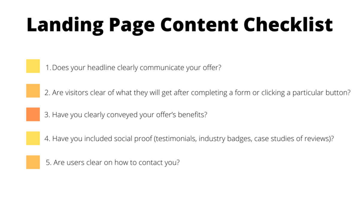 Effective Landing Page Design Copy Checklist