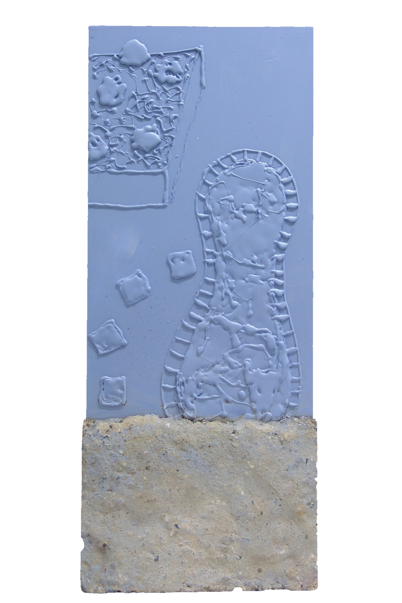 Garten 4, 72×27×4cm, 2019, Acrylic paint, Concrete, Plastic, Plexiglass