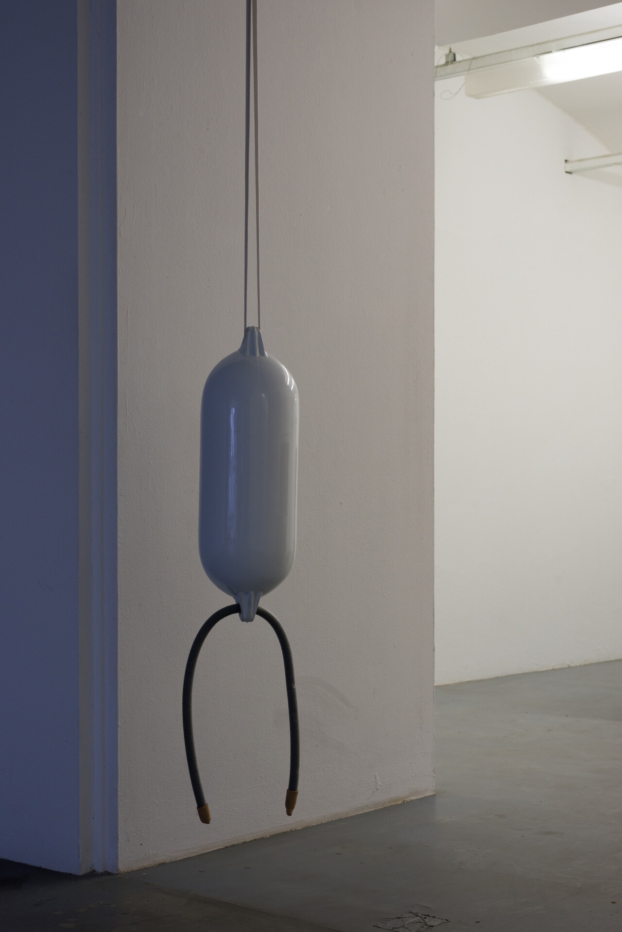 Ziege (Boxsack), Series of 5 objects, 58×21×21cm, 2018, Strap, Foam, Plastics, Rubber