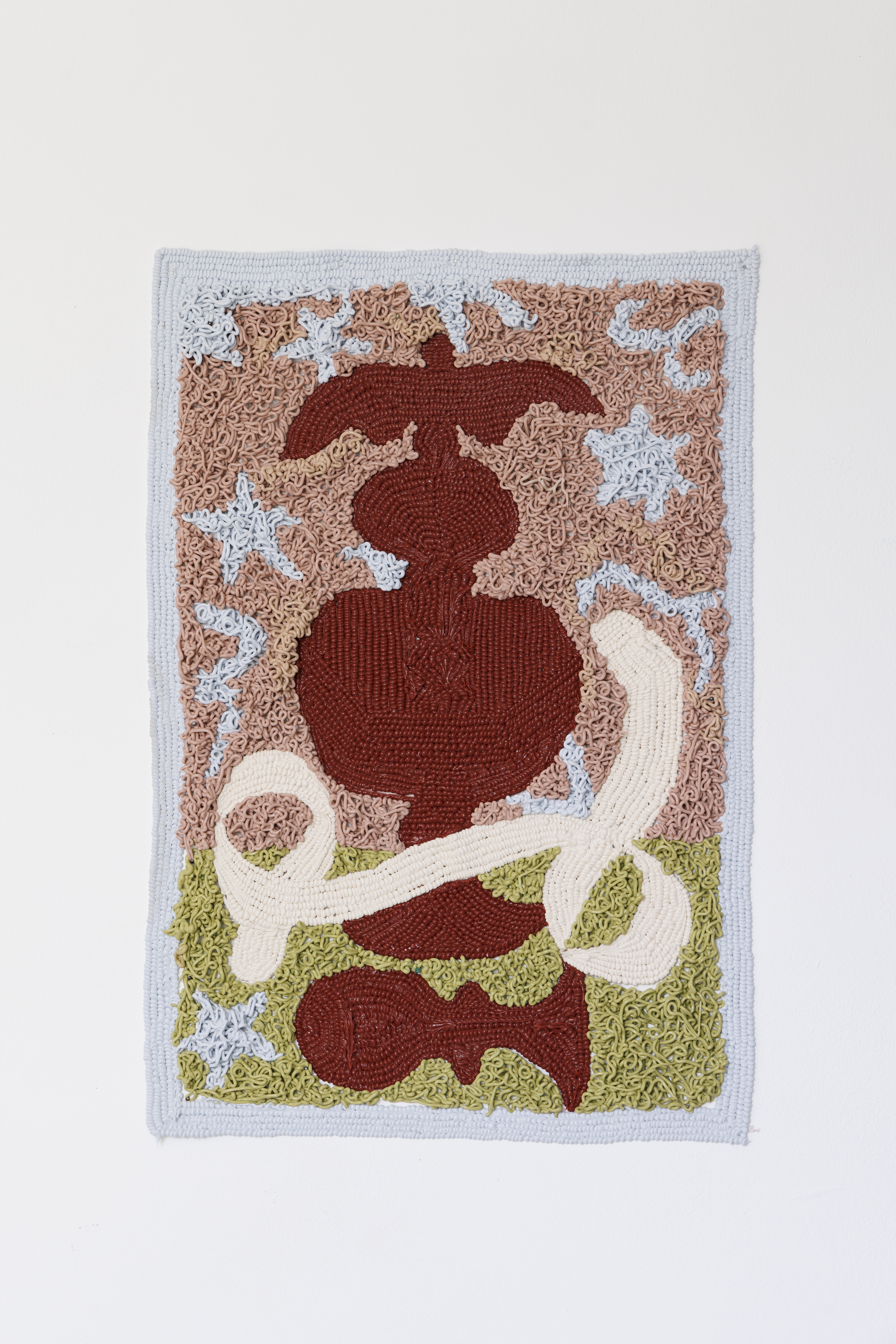 Tarot(3) Zwei der Kelche, detail, 90 x 55 x  1 cm, 2023, silicone, fabric