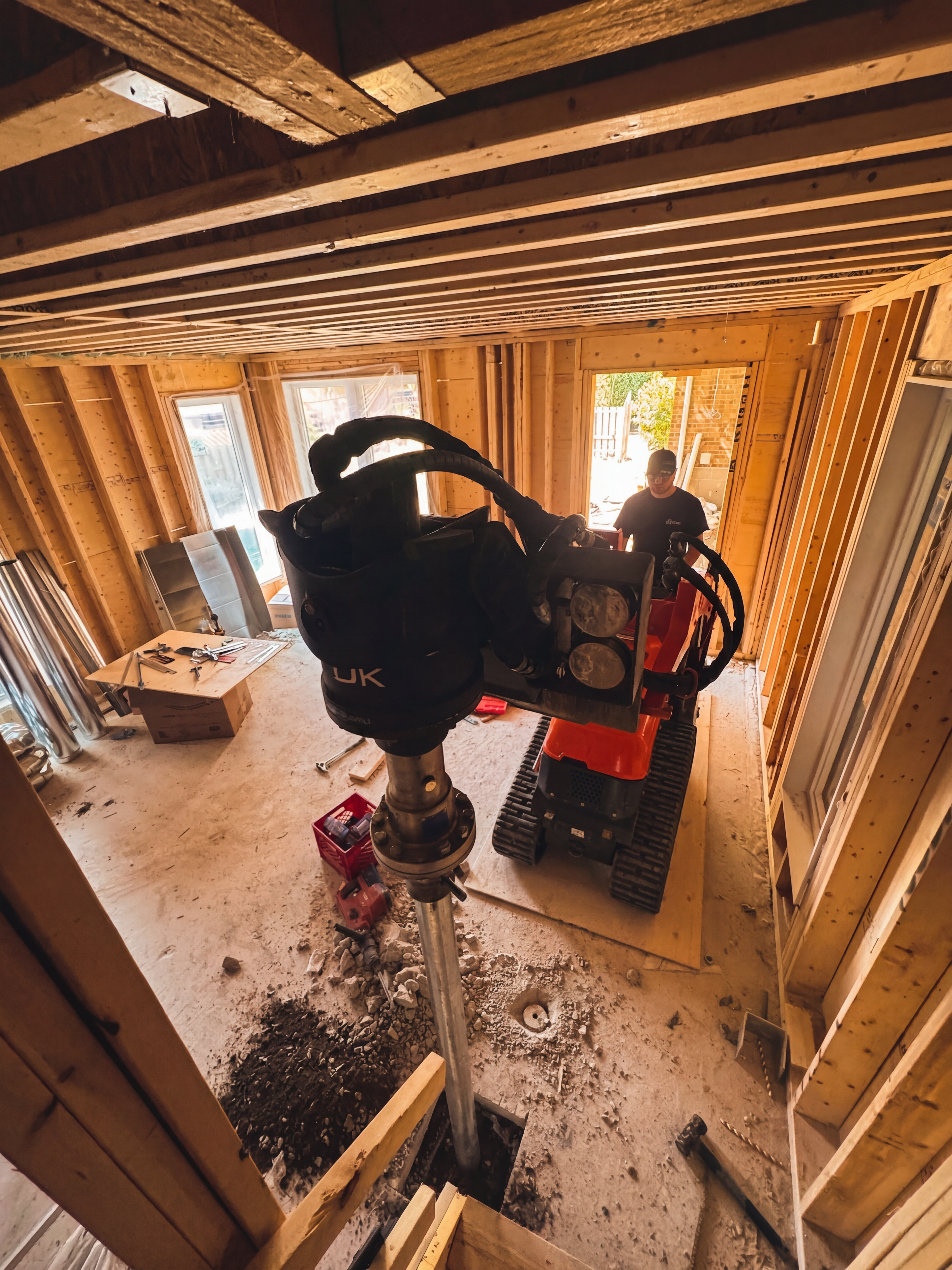 Certified Postech dealer, a local owner-operator, on a residential job site