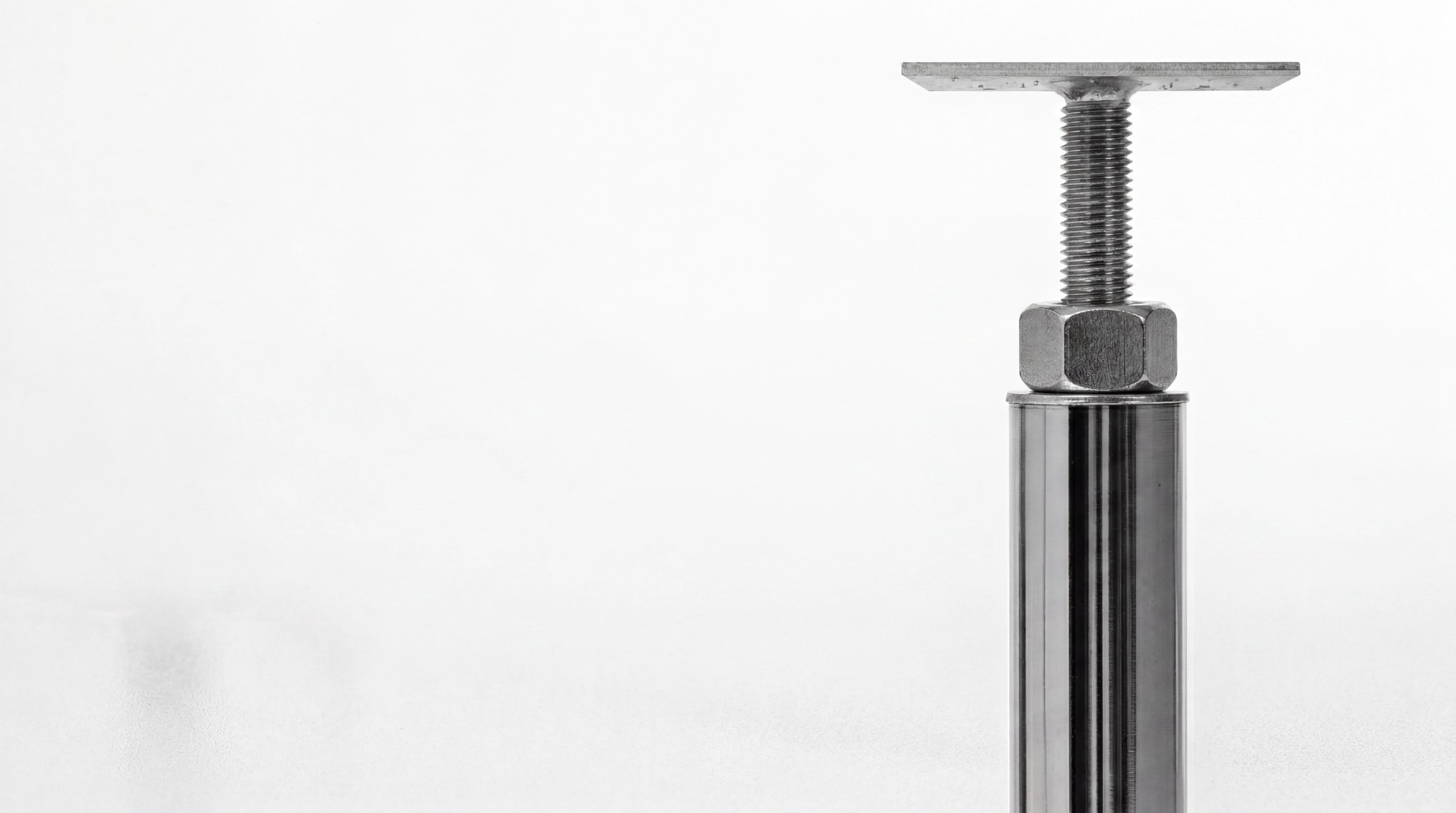 Close-up of a hot-dip galvanized Postech screw pile shaft