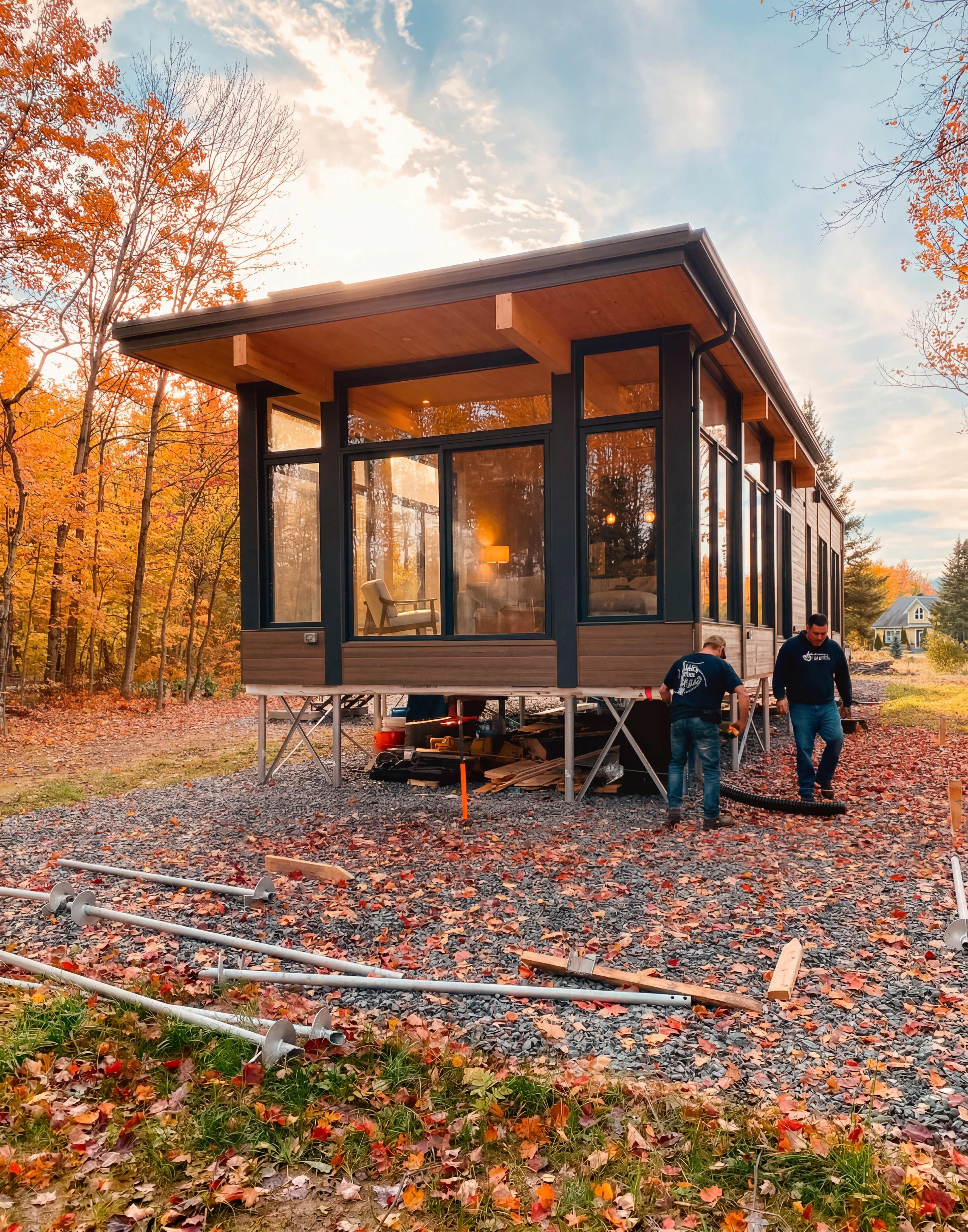 A cottage built on Postech screw piles
