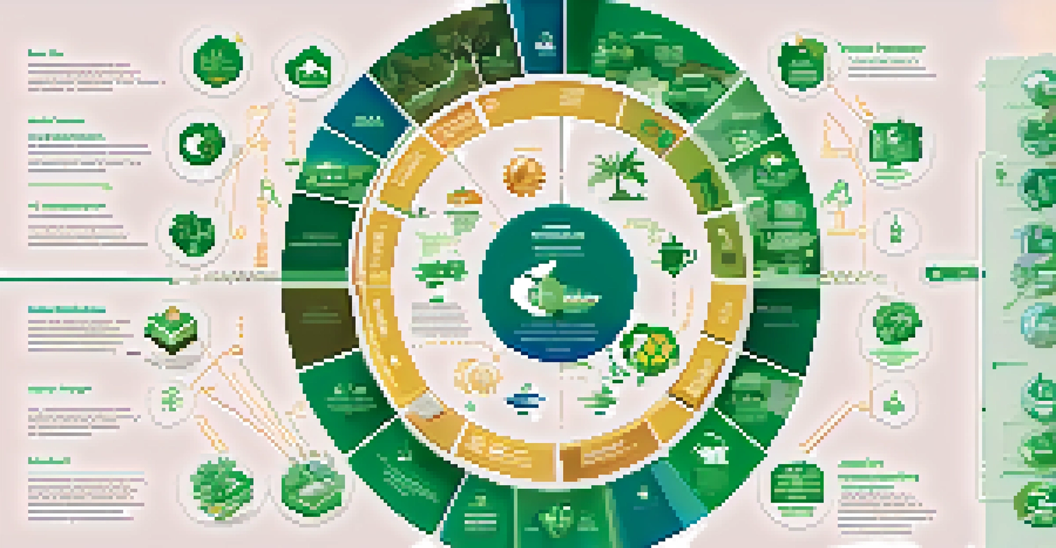 An infographic illustrating the benefits of mining regulations with icons for environmental protection, economic growth, and community involvement.