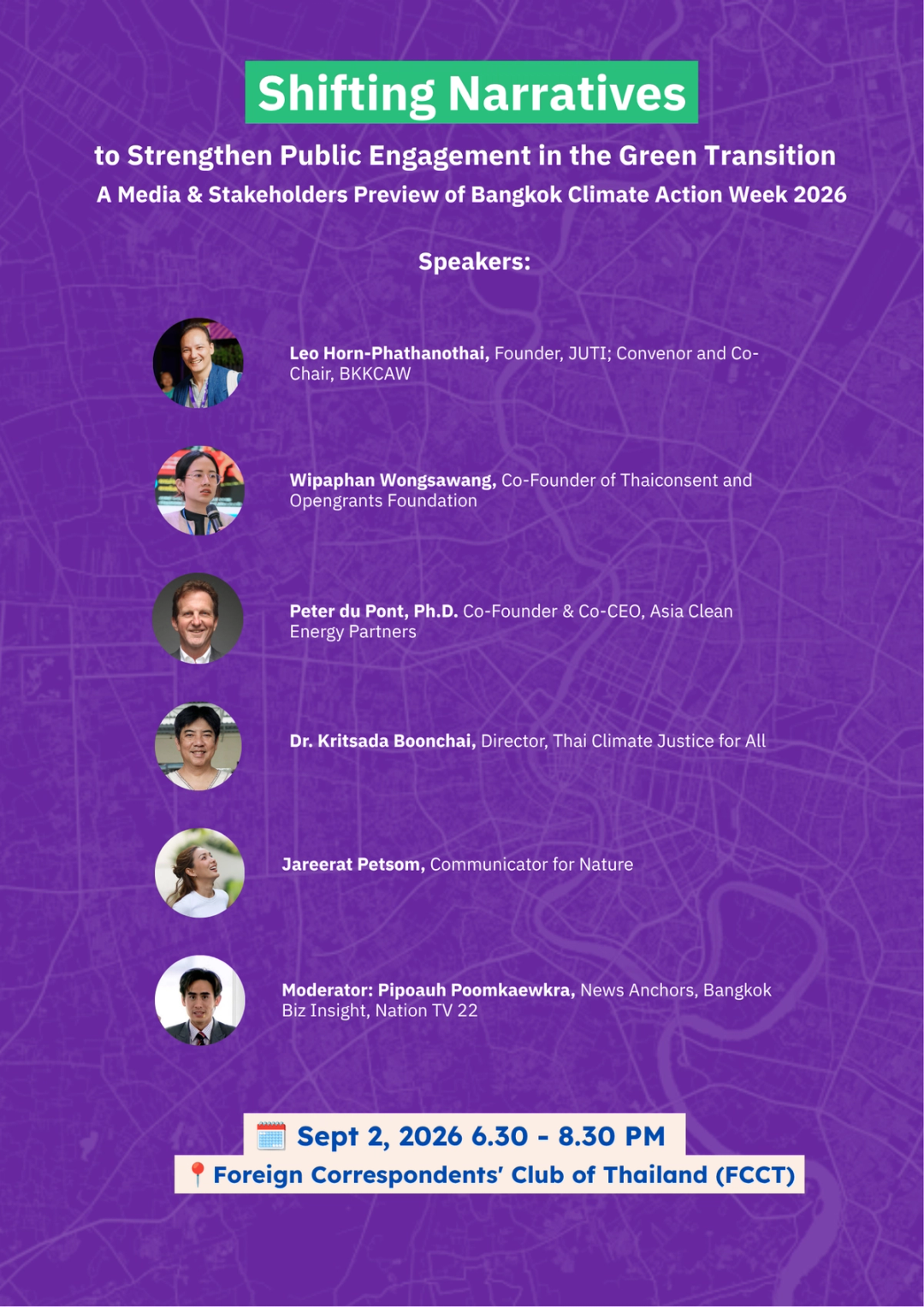 Shifting narratives to strengthen public engagement in the green transition: A media & stakeholders' preview of Bangkok Climate Action Week 2026