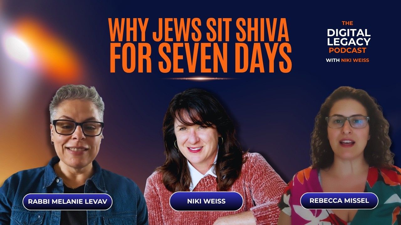 Thumbnail of the Digital Legacy Podcast episode with Rabbi Melanie Levav & Rebecca Missel