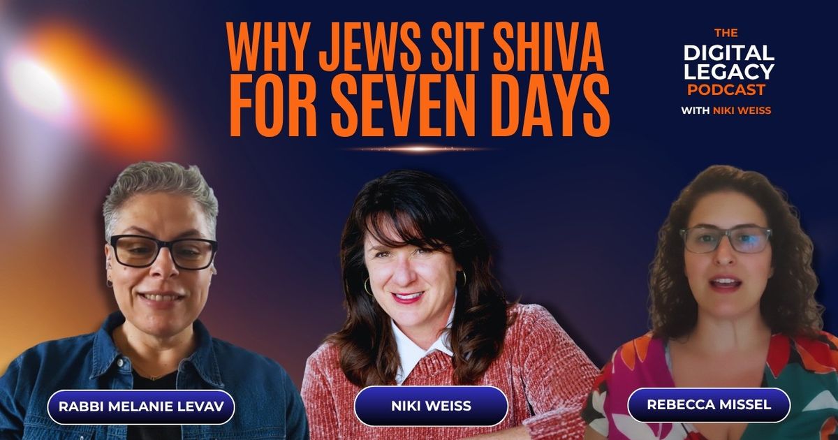 Thumbnail of the Digital Legacy Podcast episode with Rabbi Melanie Levav & Rebecca Missel
