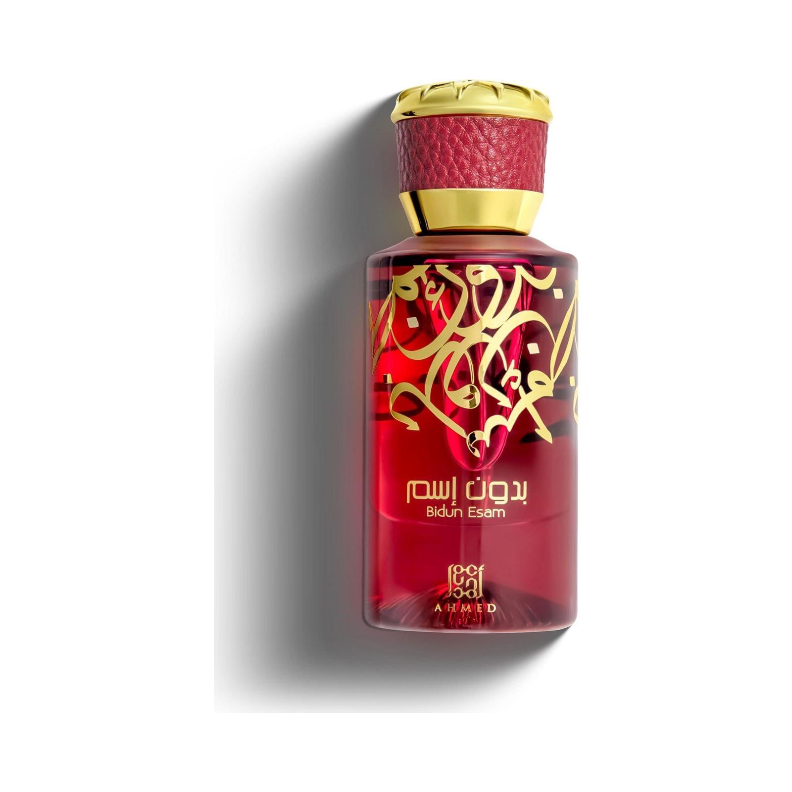 Ahmed Al Maghribi Bidun Esam 50ml perfume bottle on white