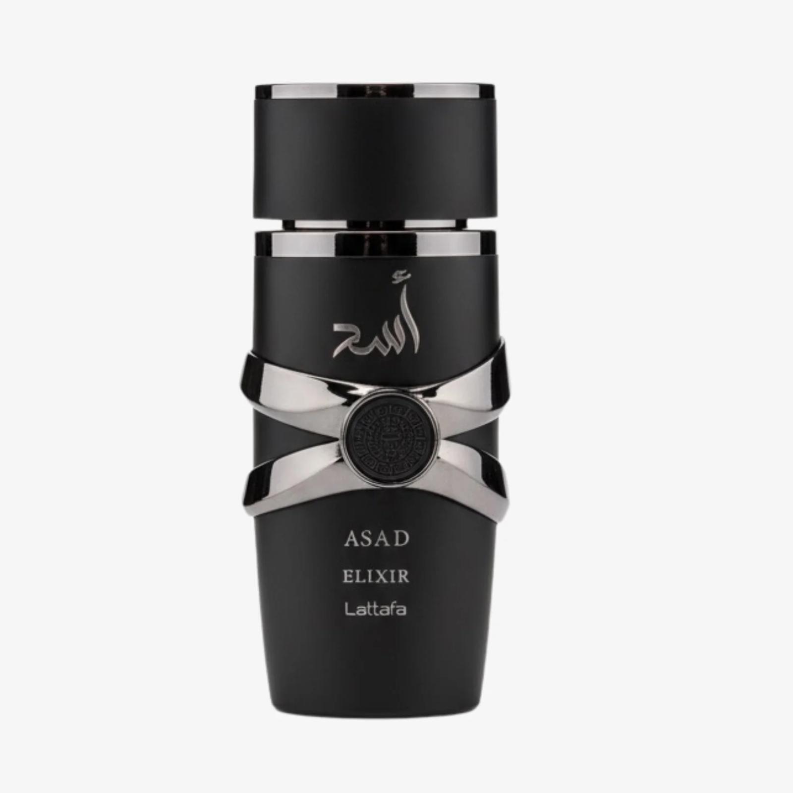 Lattafa Asad Elixir perfume bottle