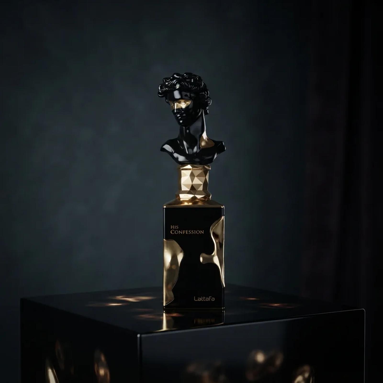 Lattafa His Confession perfume bottle