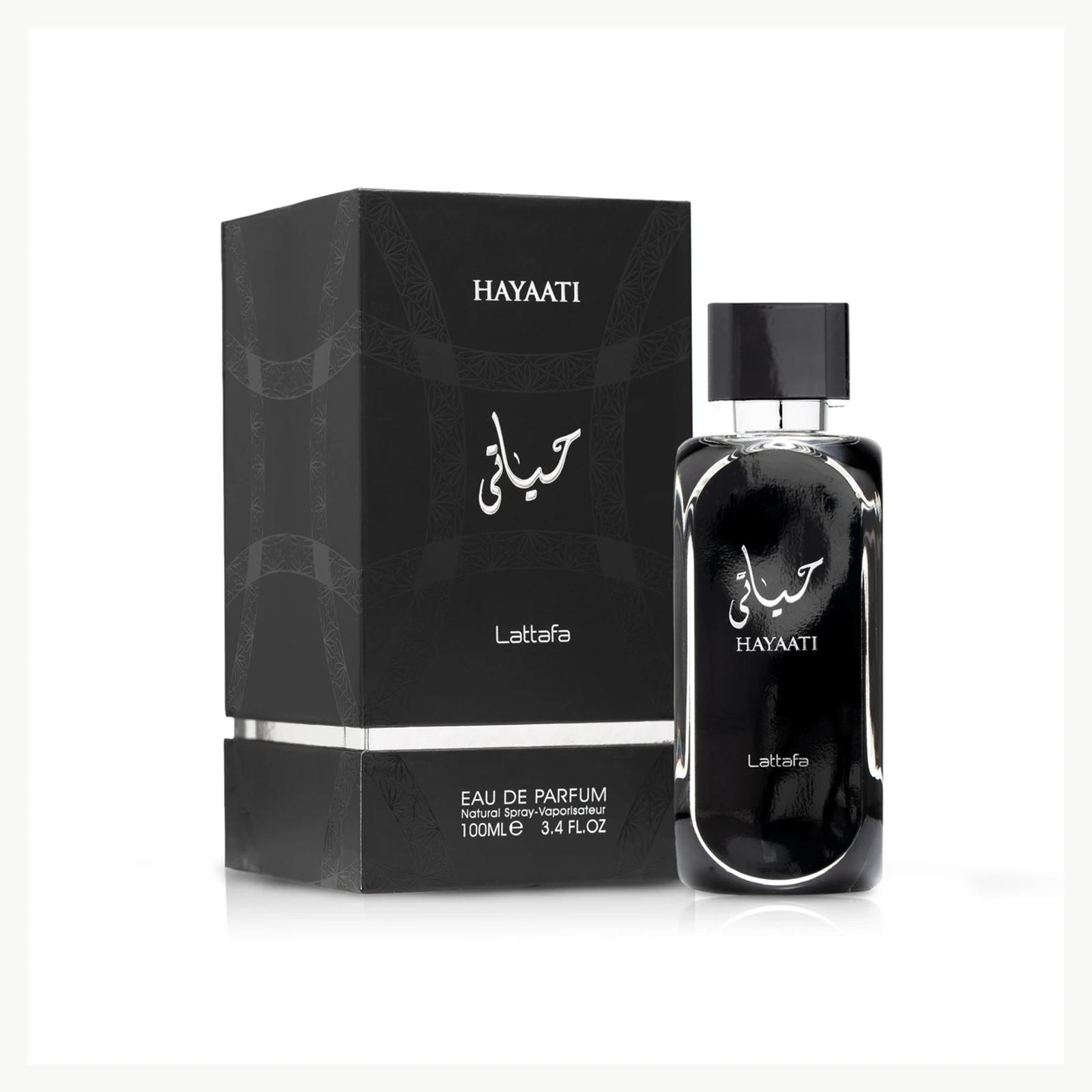 Lattafa Hayaati Black authentic perfume bottle in Pakistan - view 2