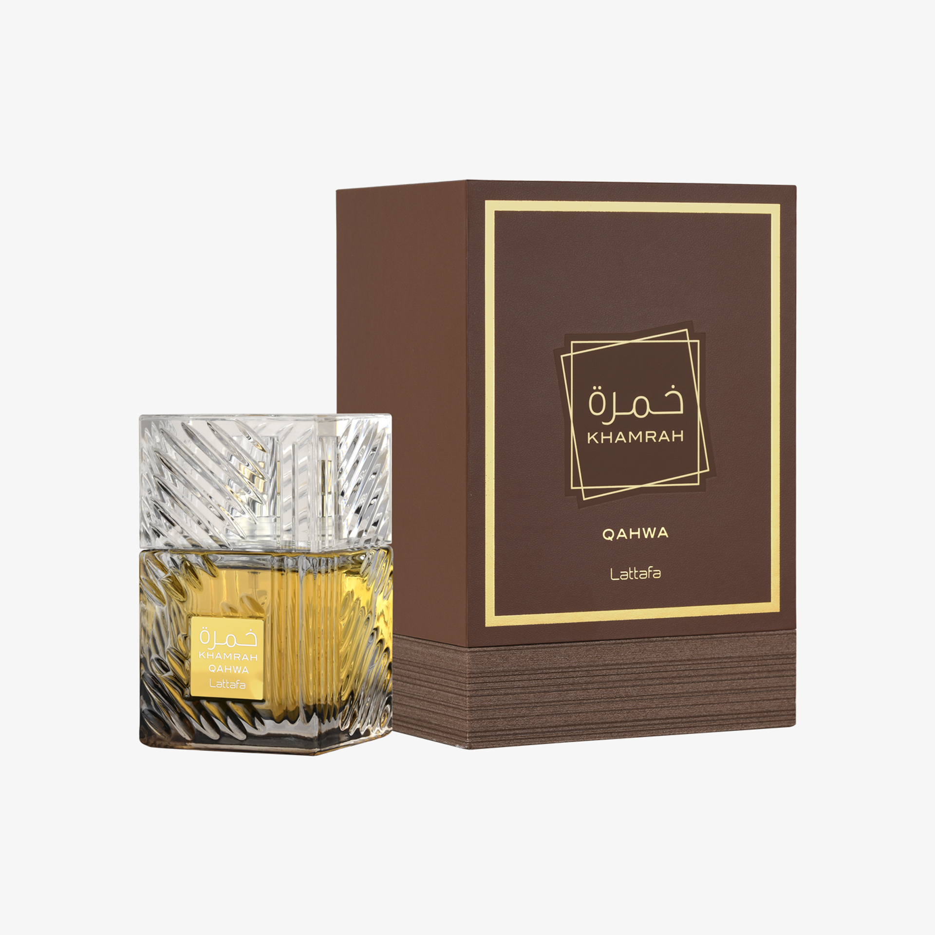 Lattafa Khamrah Qahwa box packaging