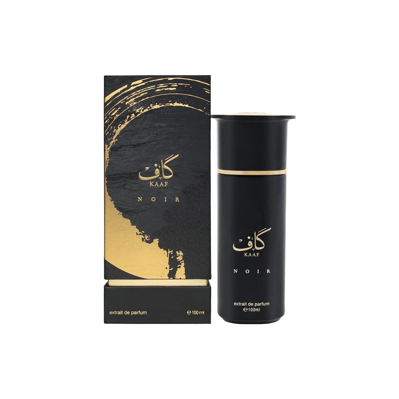 Ahmed Al Maghribi Kaaf Noir 100ml perfume bottle shown with its sealed retail case