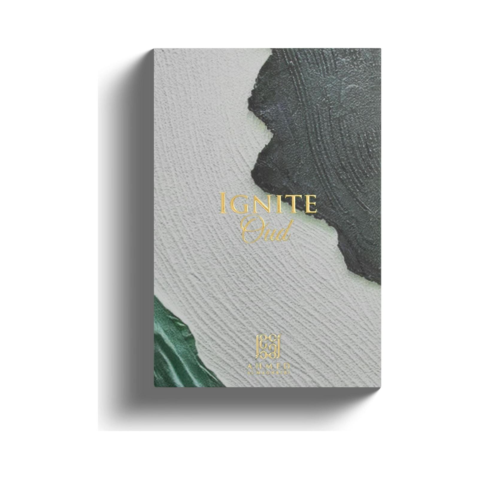 Ahmed Al Maghribi Ignite Oud box packaging
