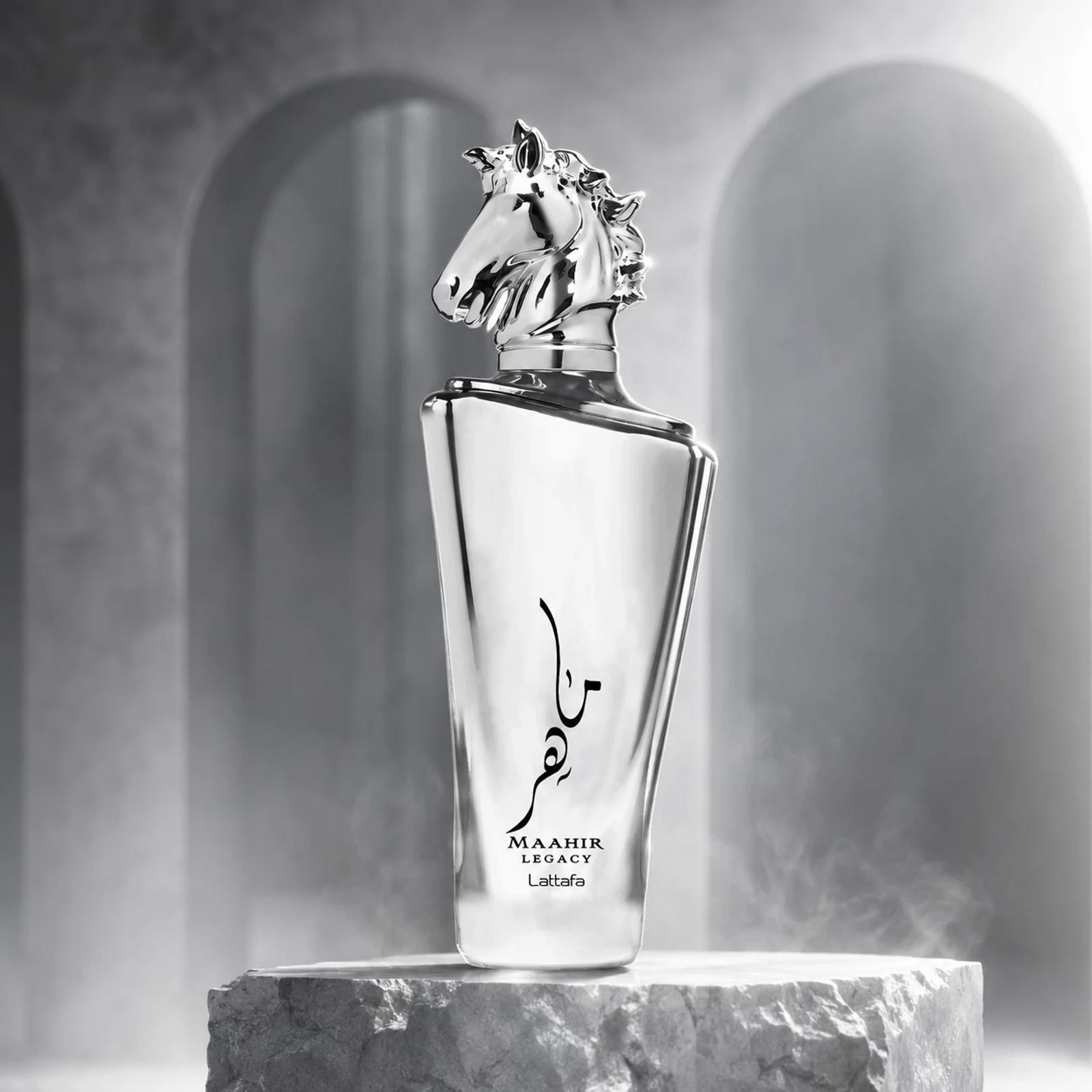 Lattafa Maahir Legacy perfume bottle