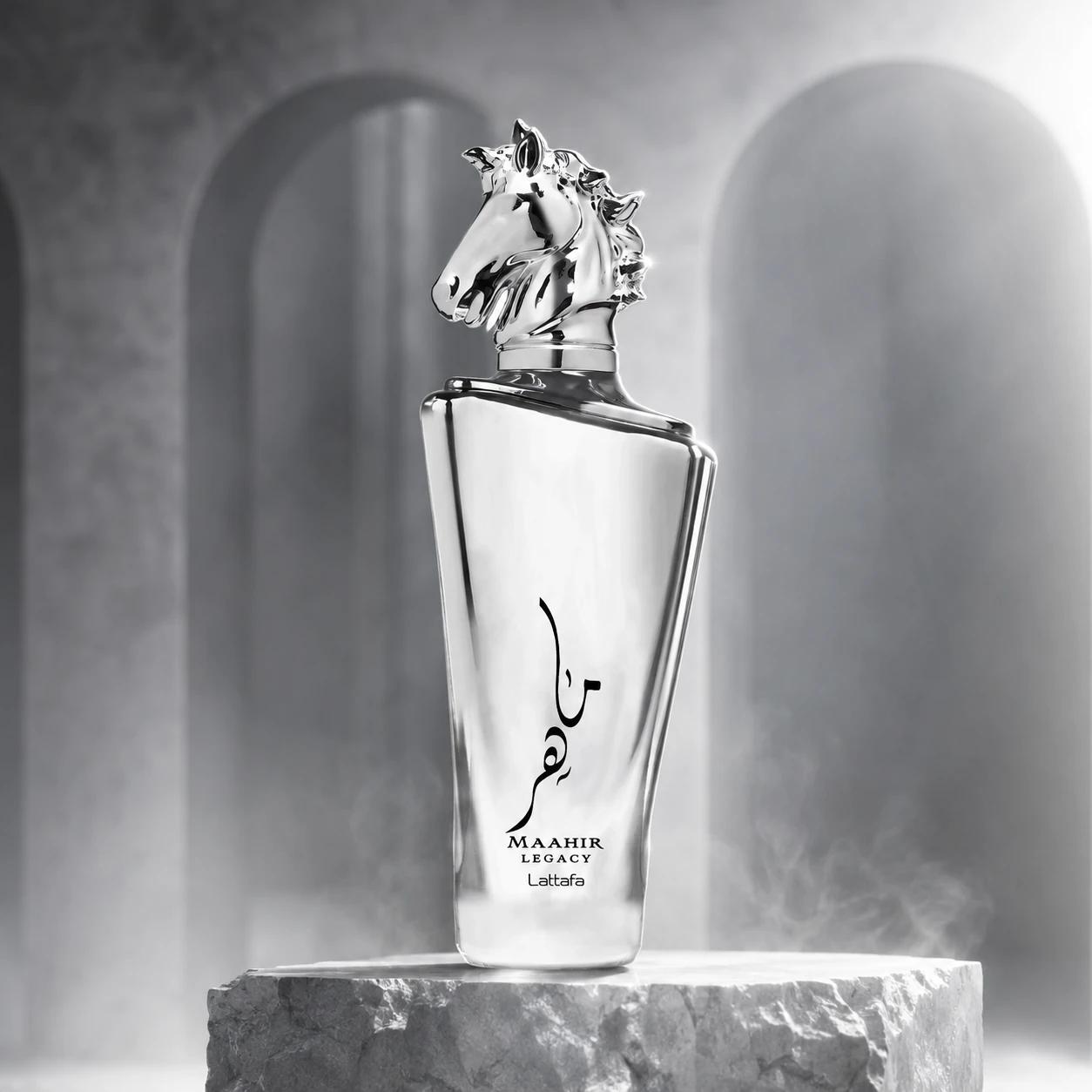 Lattafa Maahir Legacy perfume bottle