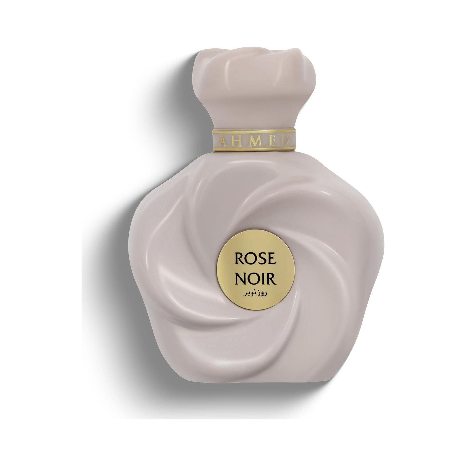 Ahmed Al Maghribi Rose Noir 75ml perfume bottle on white
